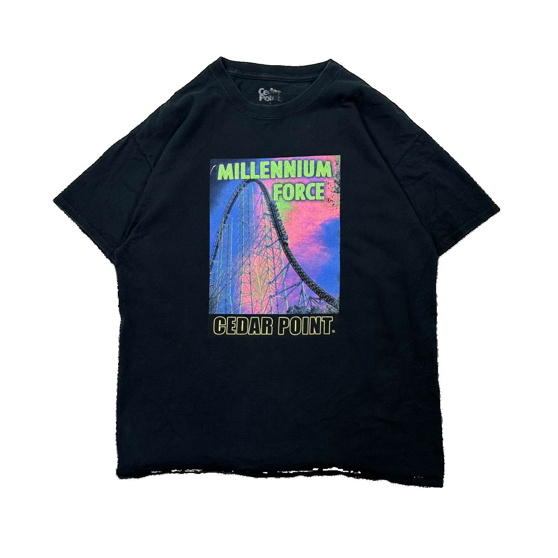 Vintage Cedar Point Millenium Force Big Print Rollercoaster Graphic Size US L / EU 52-54 / 3 - 1 Thumbnail