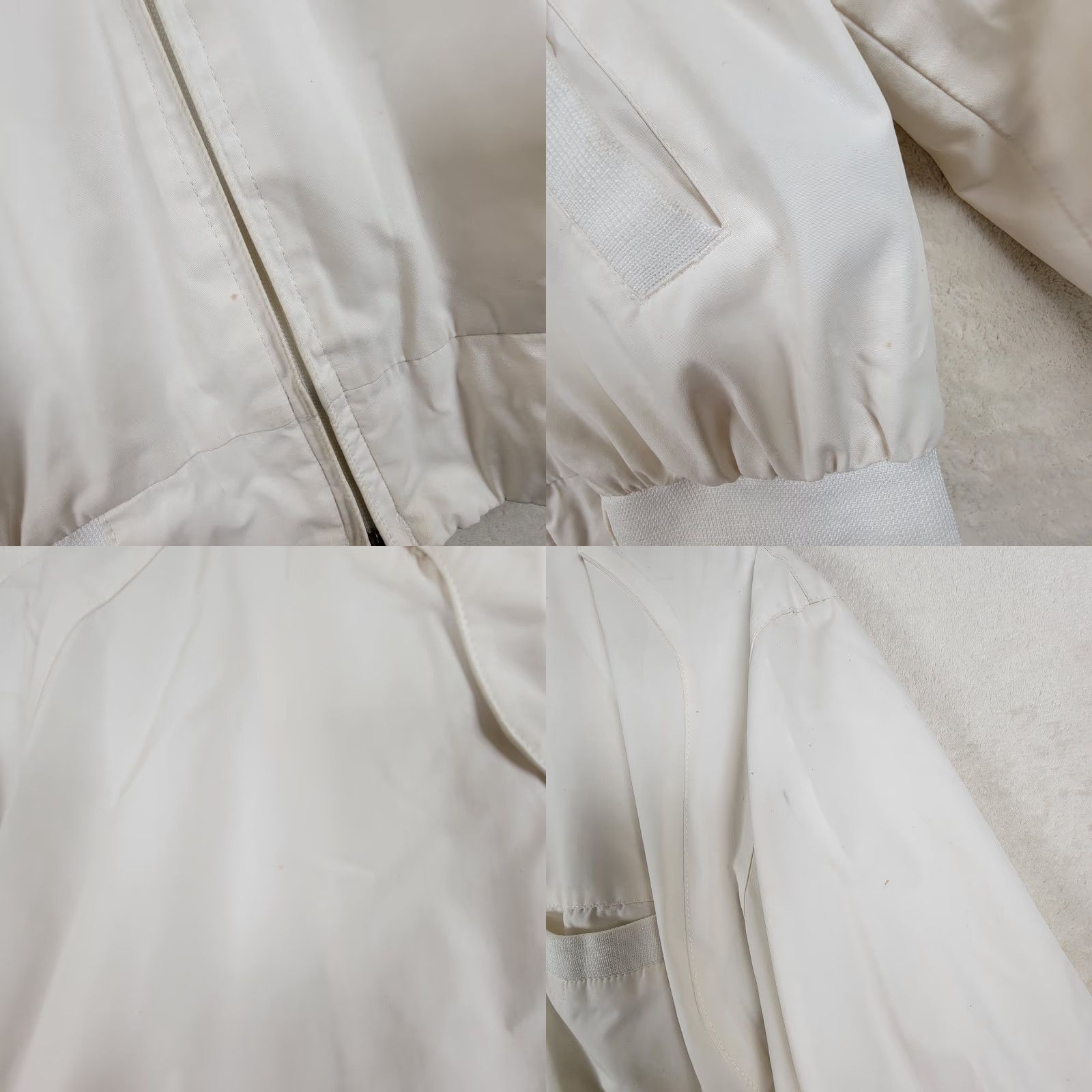 Members Only VINTAGE Members Only Jacket Cream White Full Zip Lined Bomber 90s Mens M White Solid 90s Jacket Men Size US M / EU 48-50 / 2 - 9 Thumbnail
