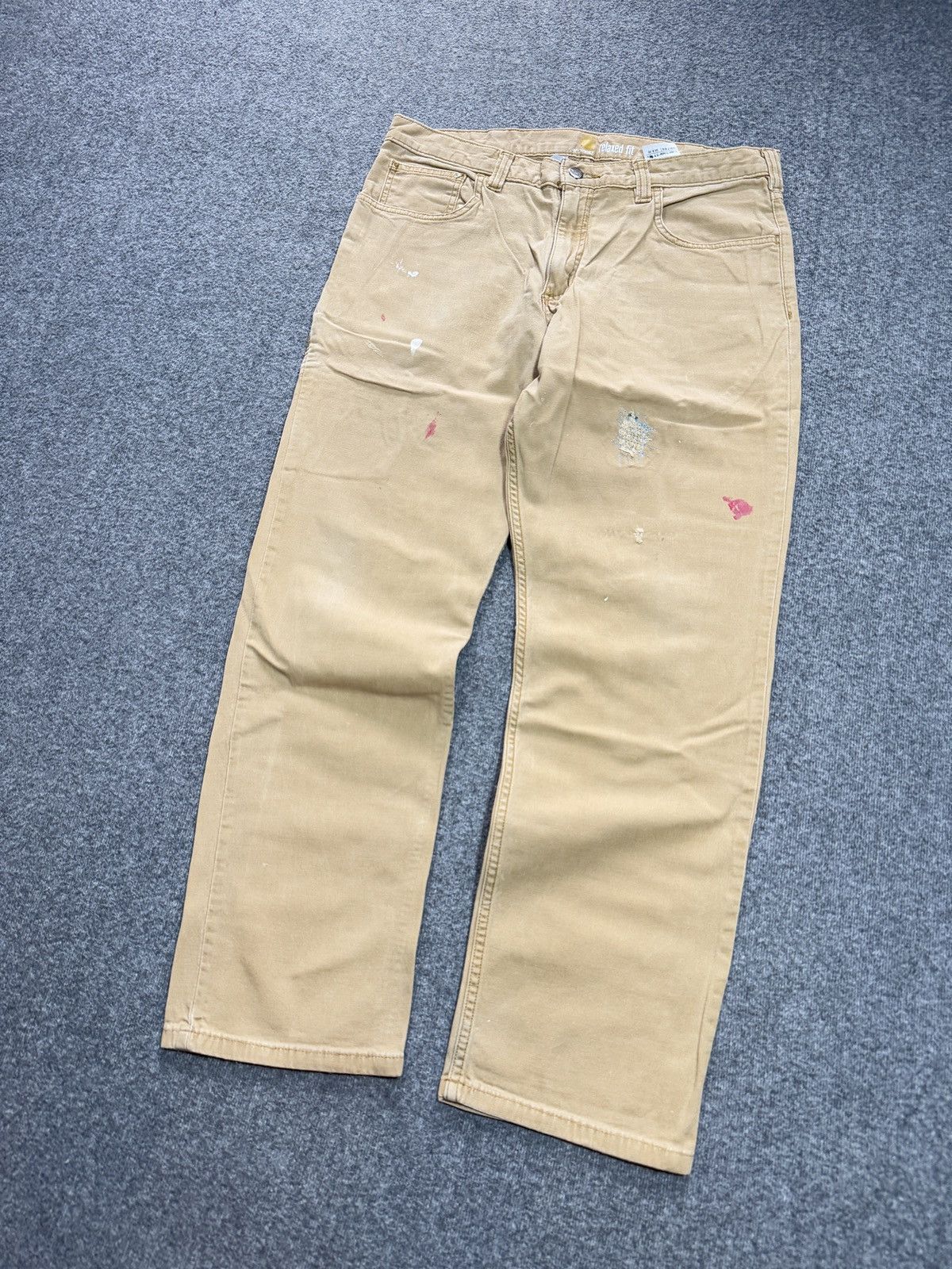 Carhartt Carhartt distressed reworked repaired pants 34/30 Size US 34 / EU 50 - 1 Thumbnail