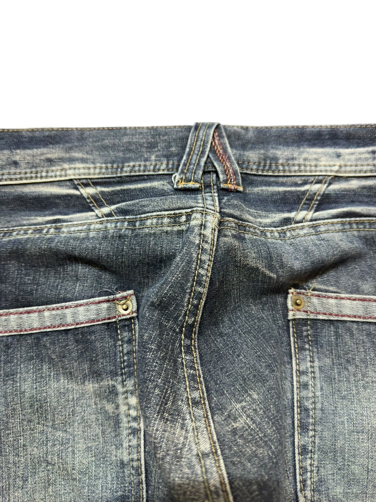 SUPERB Vintage Superbis by Valetta Honeycomb Distressed Denim Size US 34 / EU 50 - 6 Thumbnail