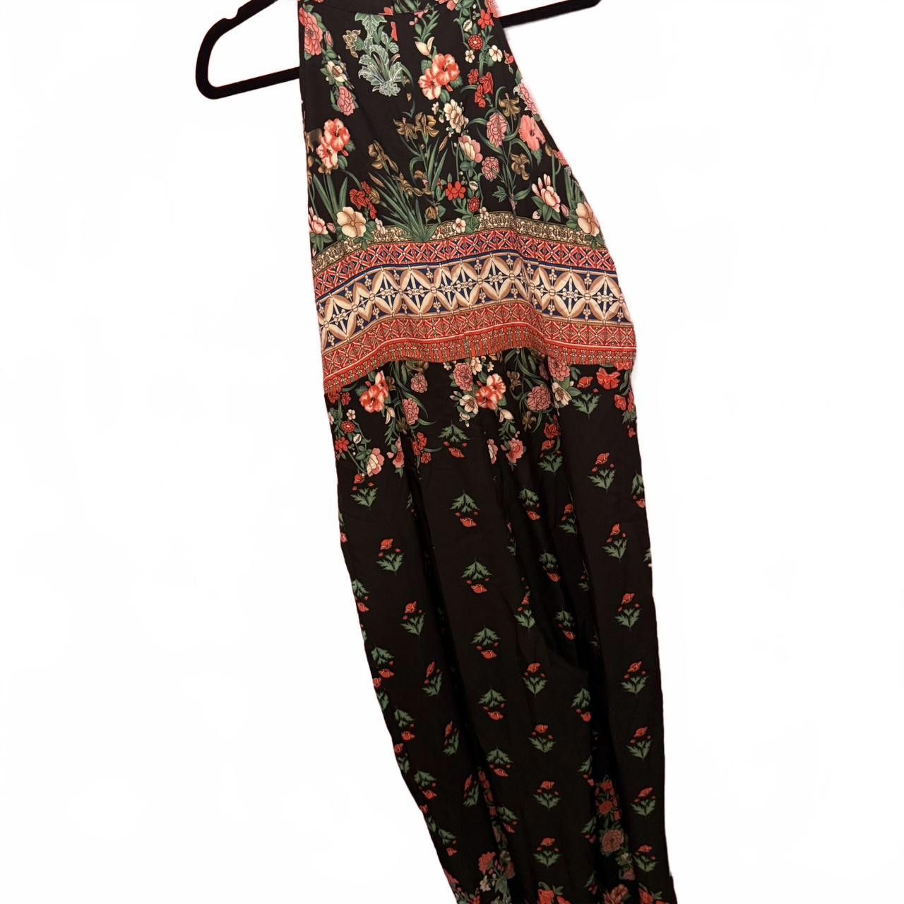 Designer Floral Maxi Jumpsuit with Boho Detail Size 30" / US 8 / IT 44 - 4 Thumbnail