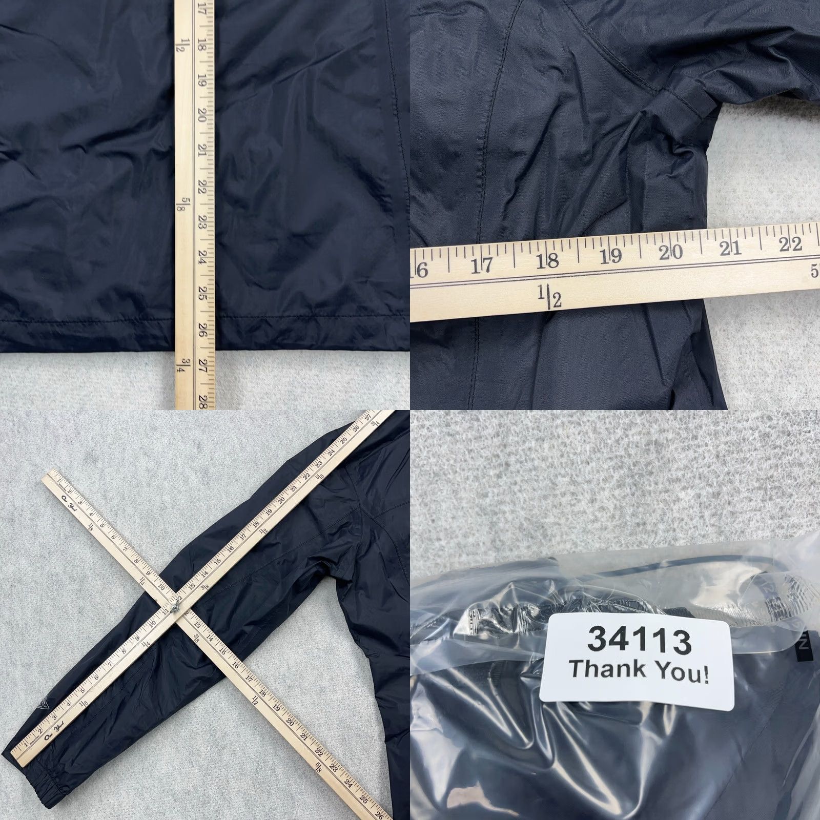 Rains Columbia Jacket Women L Black Omni Tech Windbreaker Rain Coat Full Zip Size L / US 10 / IT 46 - 9 Thumbnail