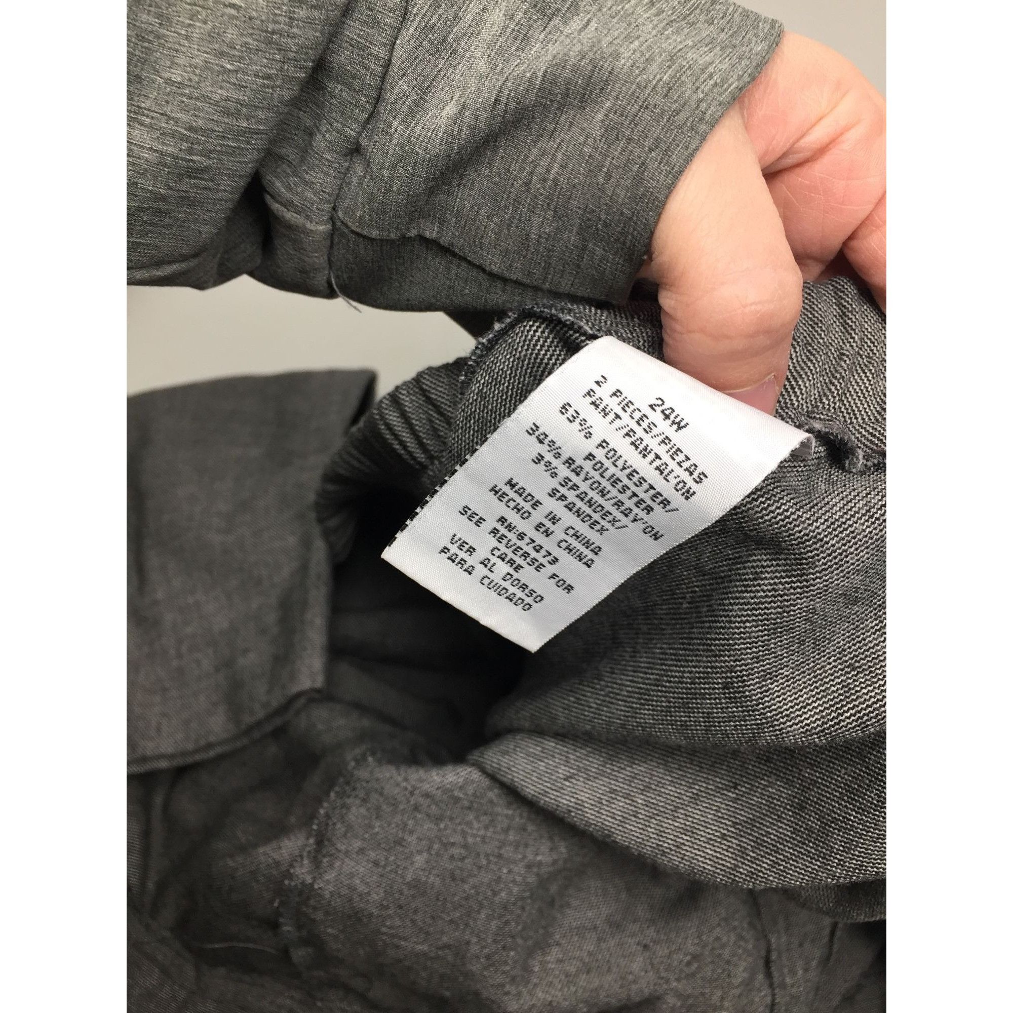 Other Womens Gray Dress Pants Size 24W Size 24" / US 00 / IT 34 - 5 Thumbnail