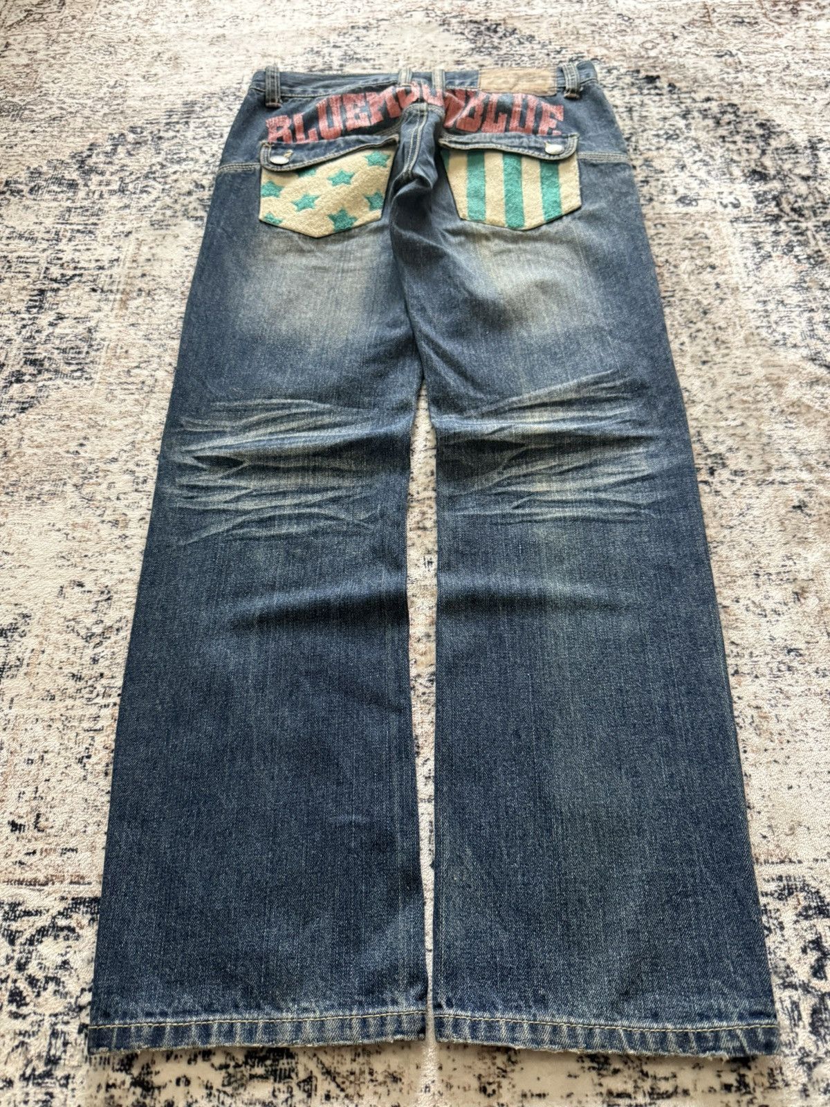 Hysteric Glamour BlueMoon Japan Paneled Surf Edition Straight Jeans Size US 30 / EU 46 - 2 Thumbnail