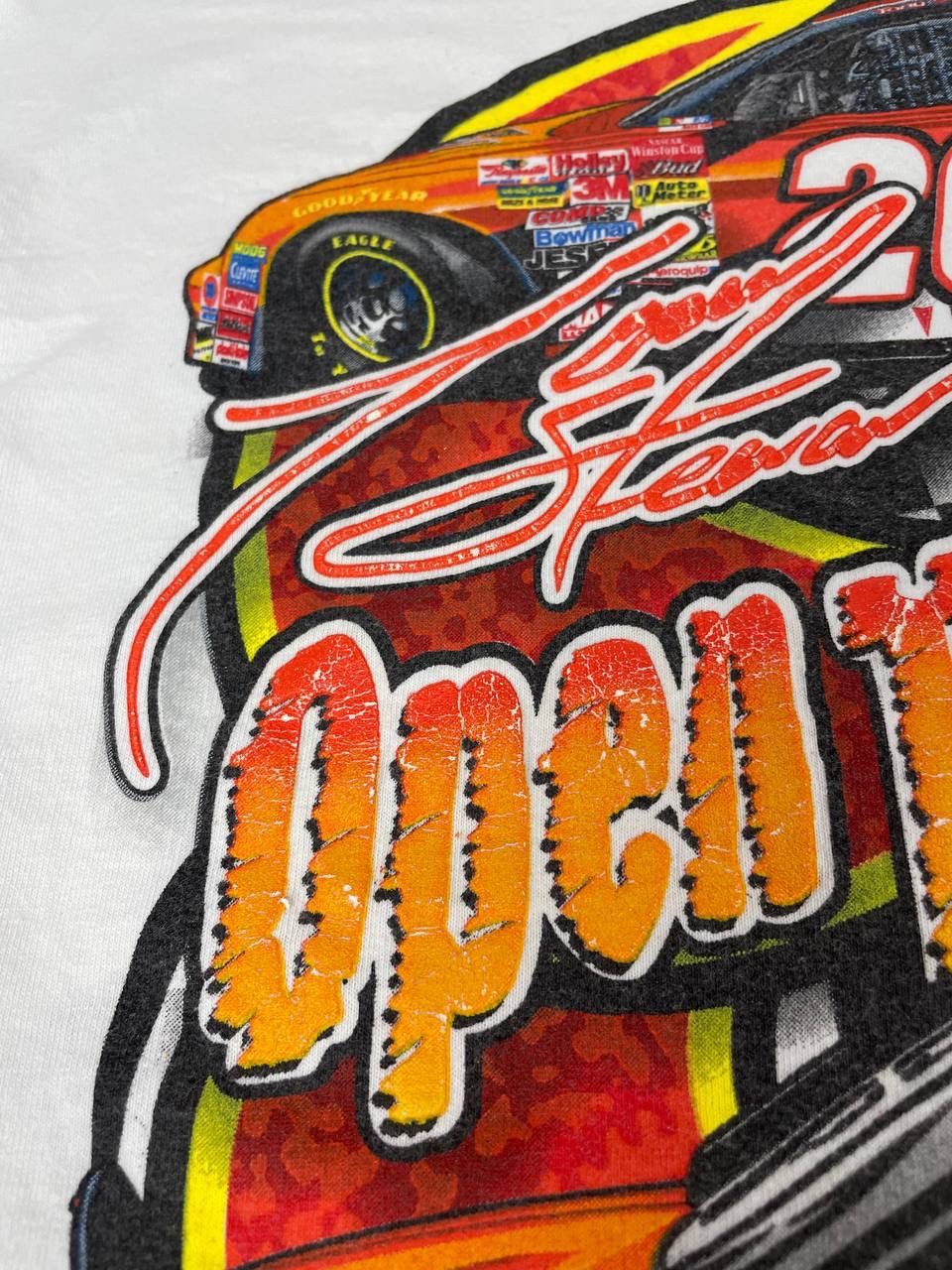 NASCAR Vintage Tony Steward 2002 Nascar Out In Front T-Shirt Size US XL / EU 56 / 4 - 21 Thumbnail