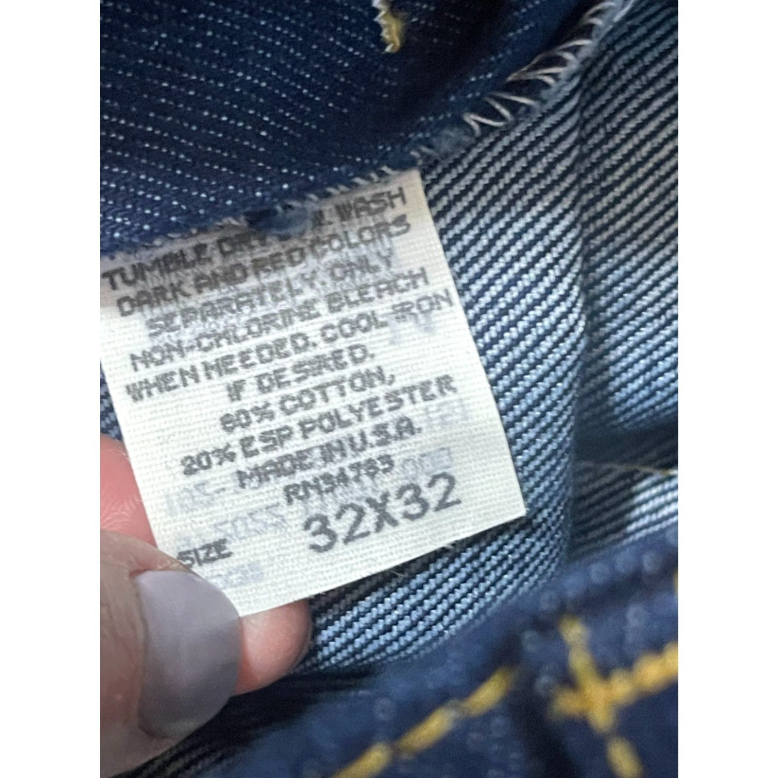 Vintage Riders Jeans, Denim, Straight Leg, 32x32, Men, Blue, 5-pockets, Regular, Inseam 32, Waist 30, Vintage No Size US 32 / EU 48 - 3 Thumbnail