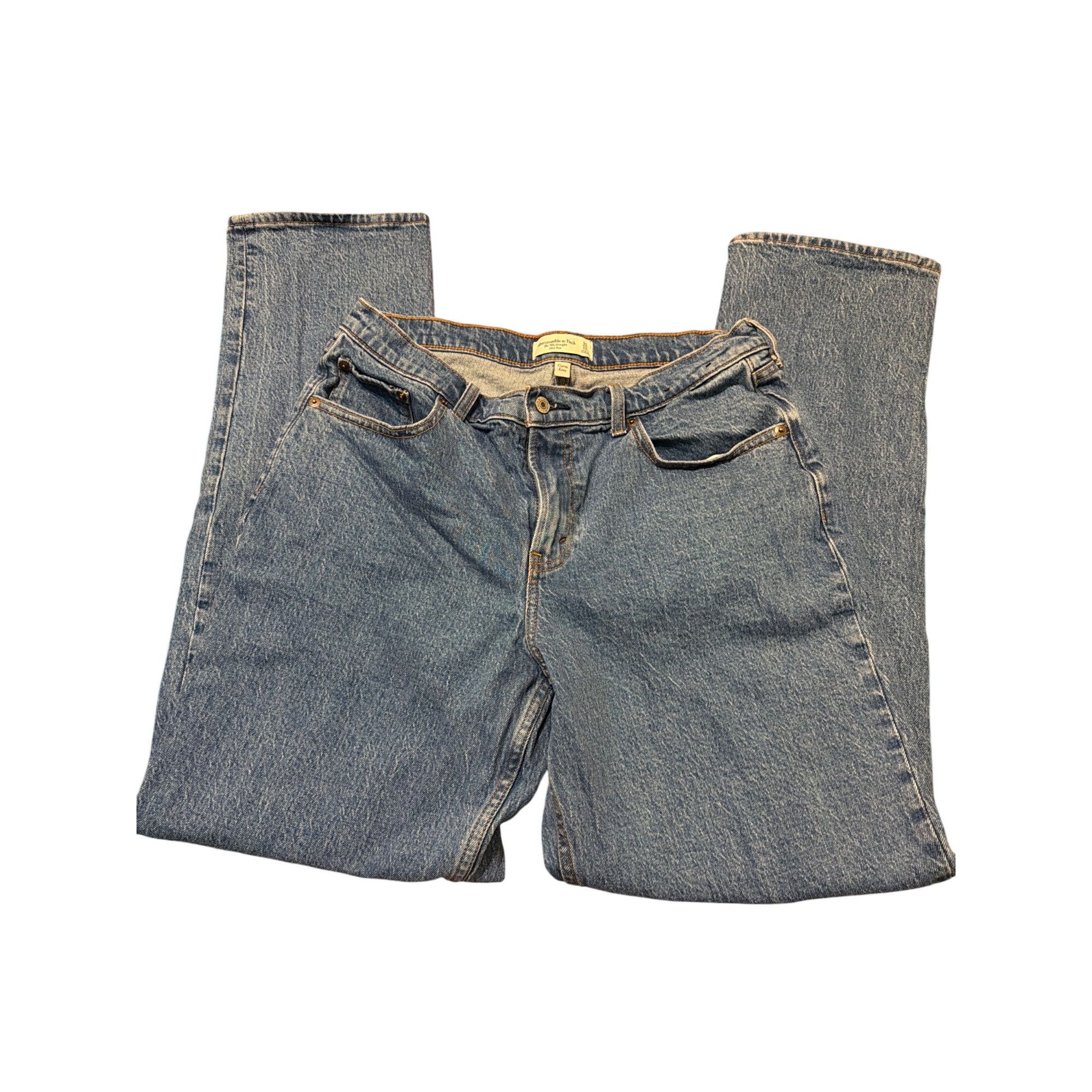 Abercrombie & Fitch Abercrombie & Fitch Curve Love 90s Straight Mid Rise Jeans B Size 34" / US 12 / IT 48 - 1 Thumbnail