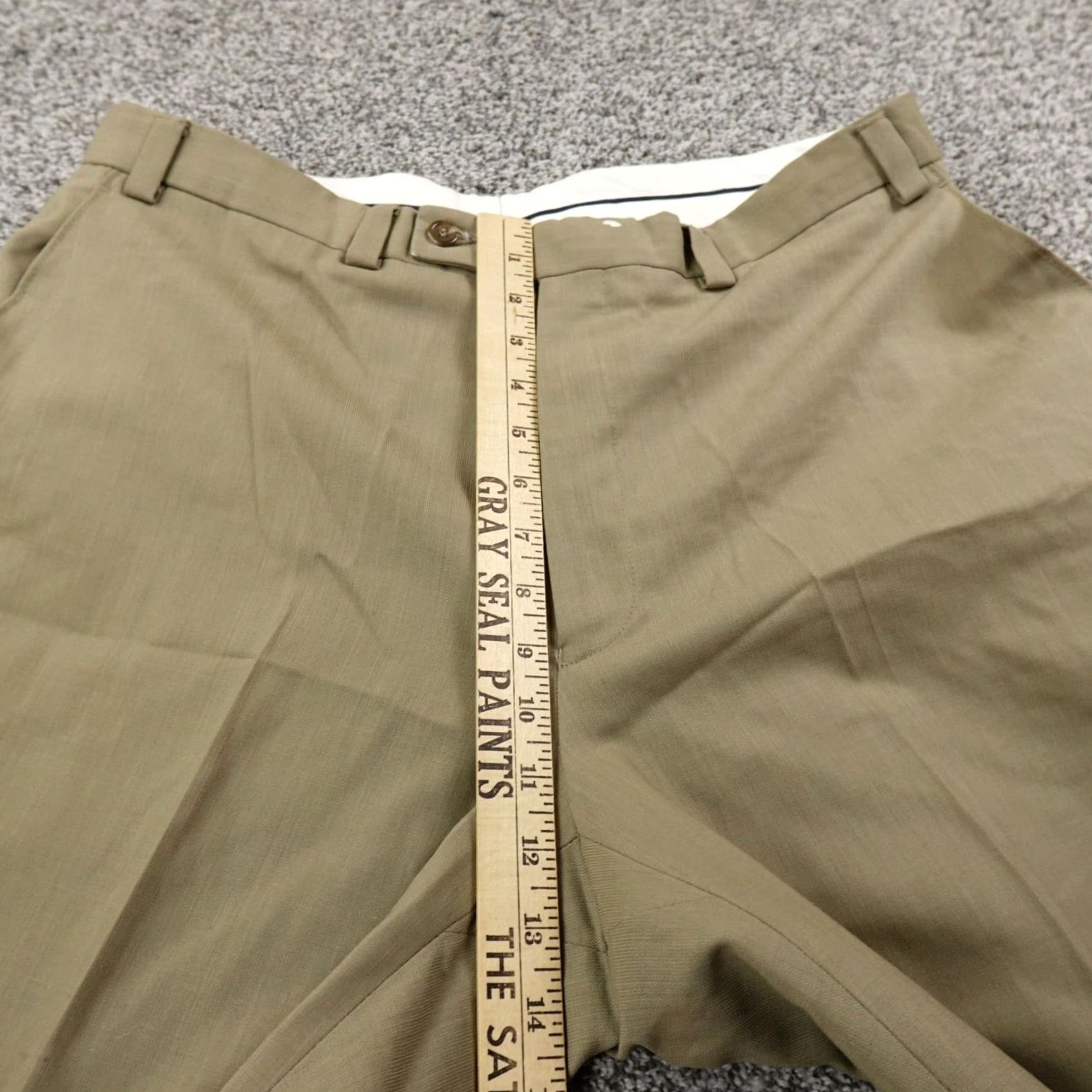 Ralph Lauren VTG Ralph Lauren Pants Mens 36X30 Beige Wool Chino Trouser Slacks Flat Career Dress Pants Vintage Mens Regular Waist 36 Beige Slacks Size US 36 / EU 52 - 4 Thumbnail