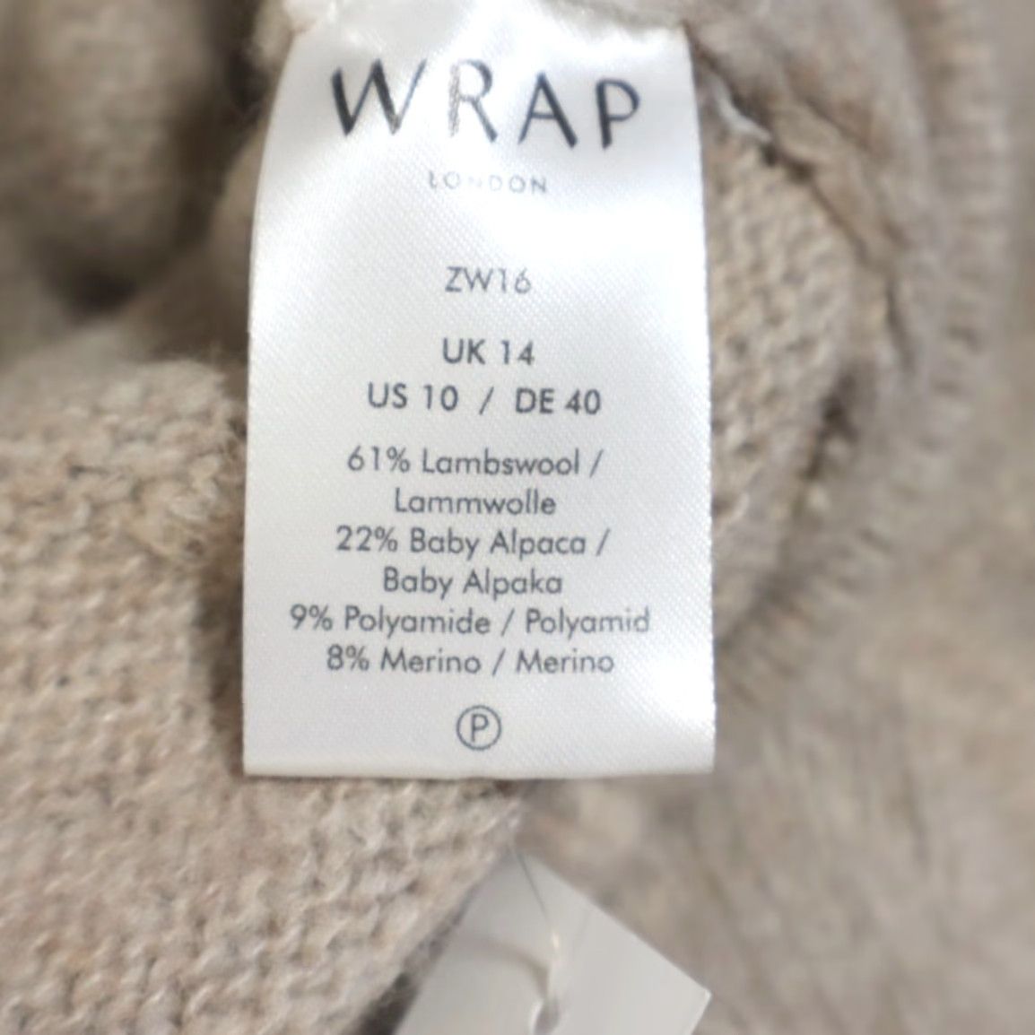Vintage Wrap Wool Aplaca Knit Jacket Solid Long Sleeve Sweater Fawn Women's 10 Size L / US 10 / IT 46 - 7 Thumbnail
