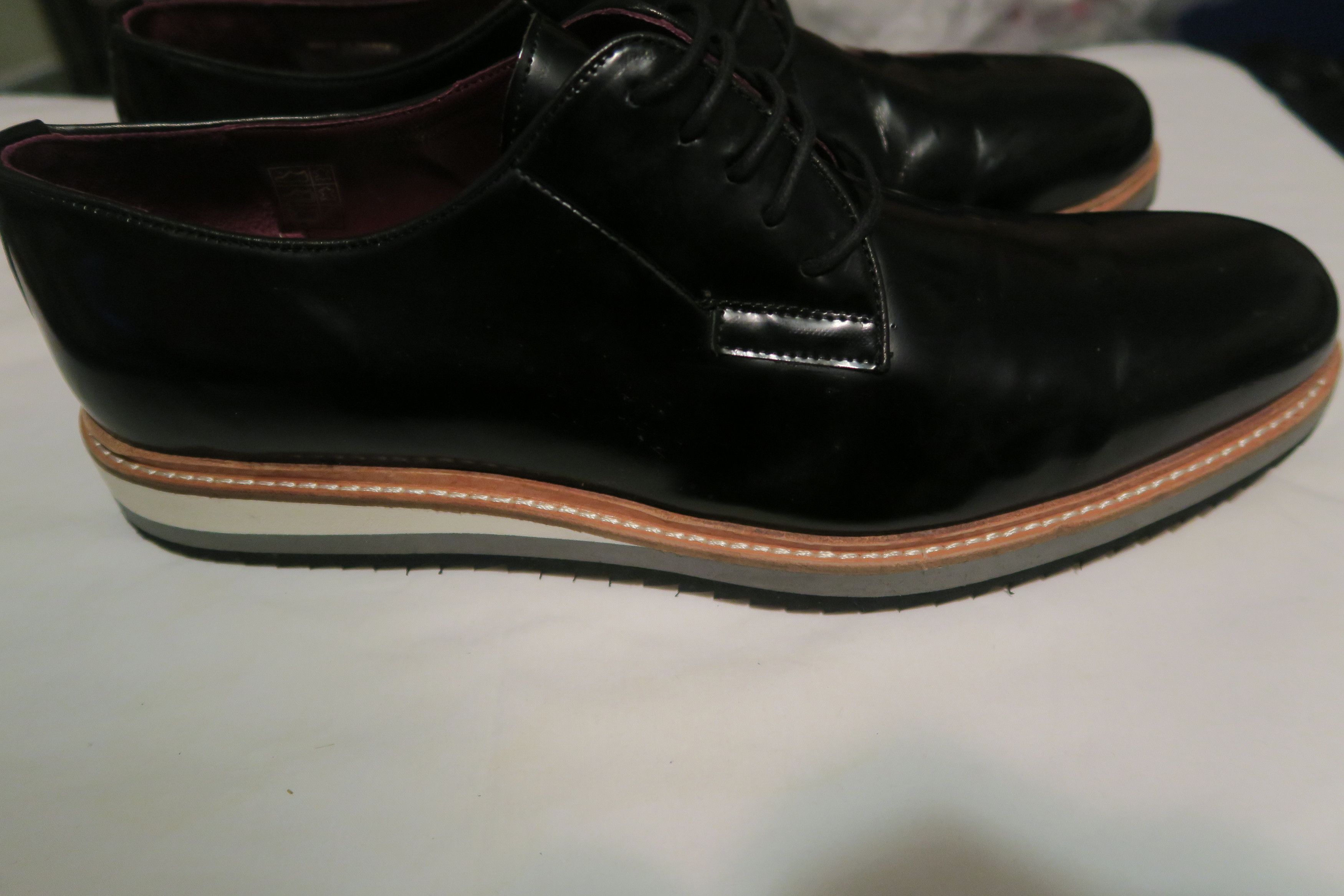 Other Deckard Zeus Oxford Handmade Dress Shoes Patent Platform Size US 13 / EU 46 - 3 Thumbnail