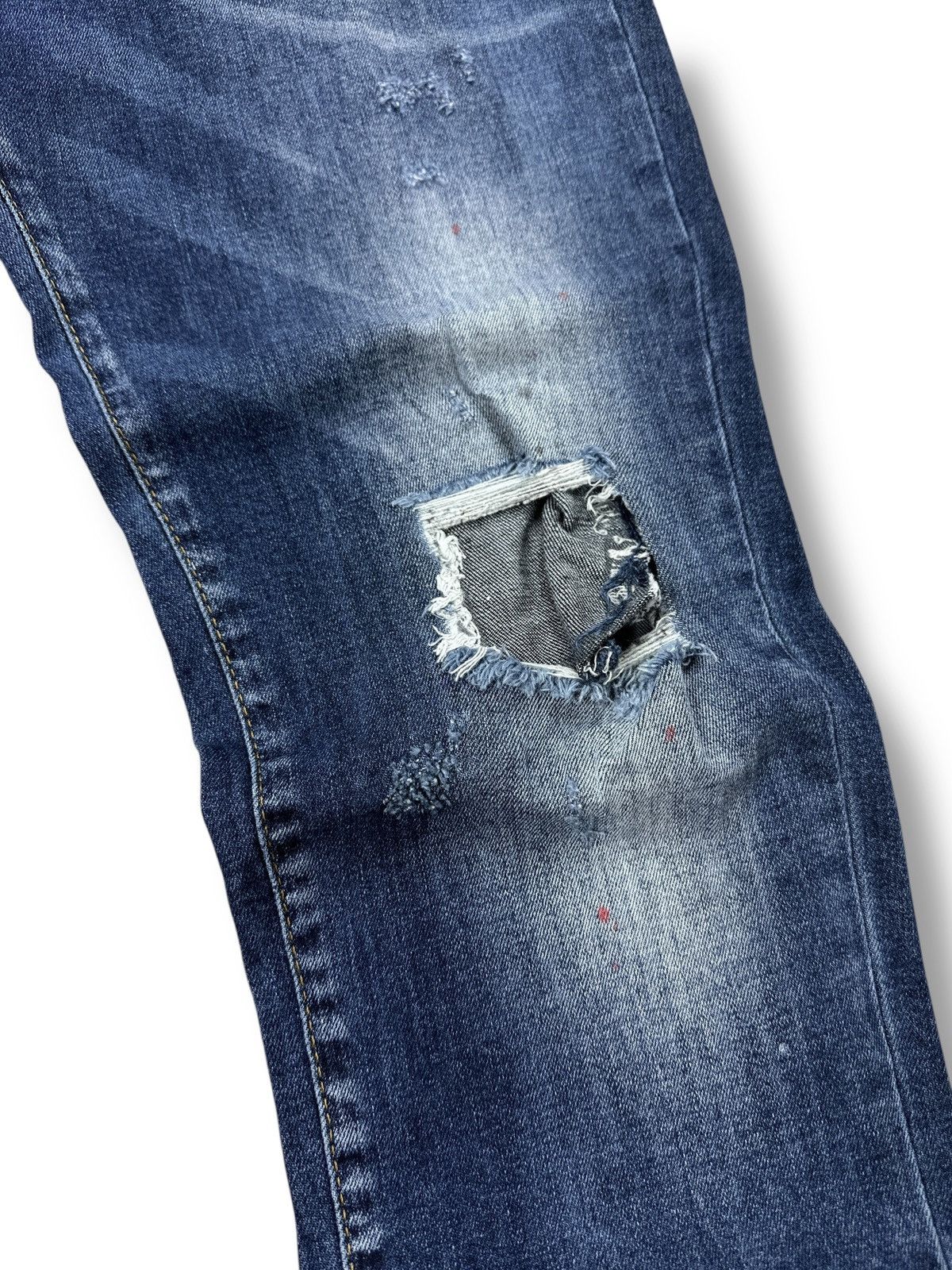 Dsquared2 Dsquared2 Painted Distressed Ripped Skinny Jeans Stratch 54 Size US 38 / EU 54 - 6 Thumbnail