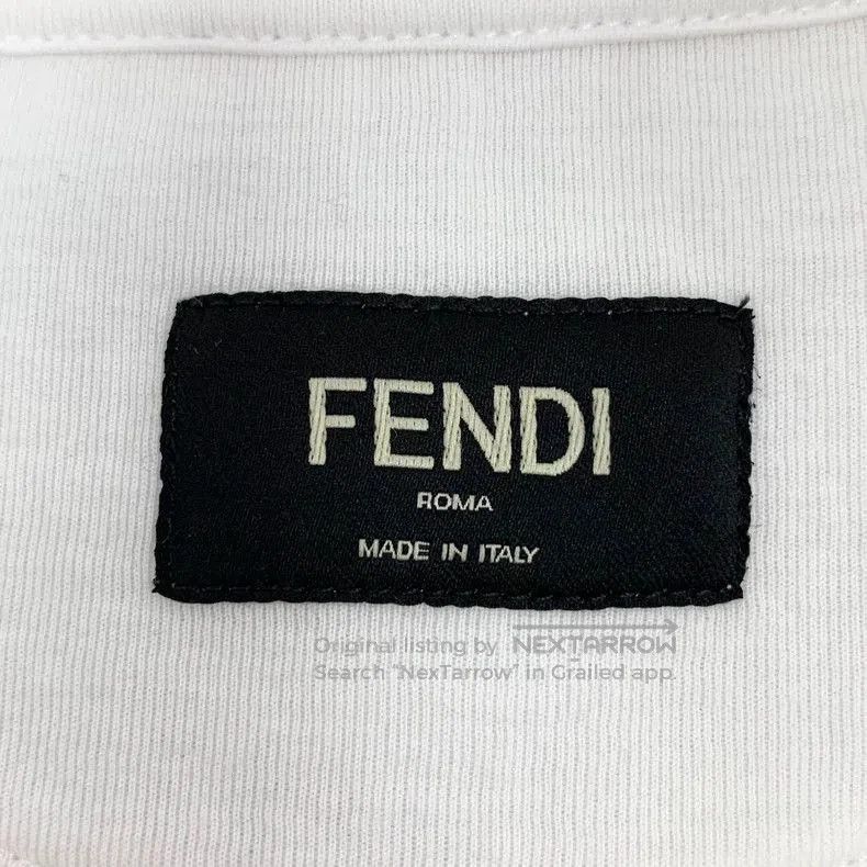 Fendi Fendi White Flocked Pattern Sweatshirt. Size US L / EU 52-54 / 3 - 5 Thumbnail