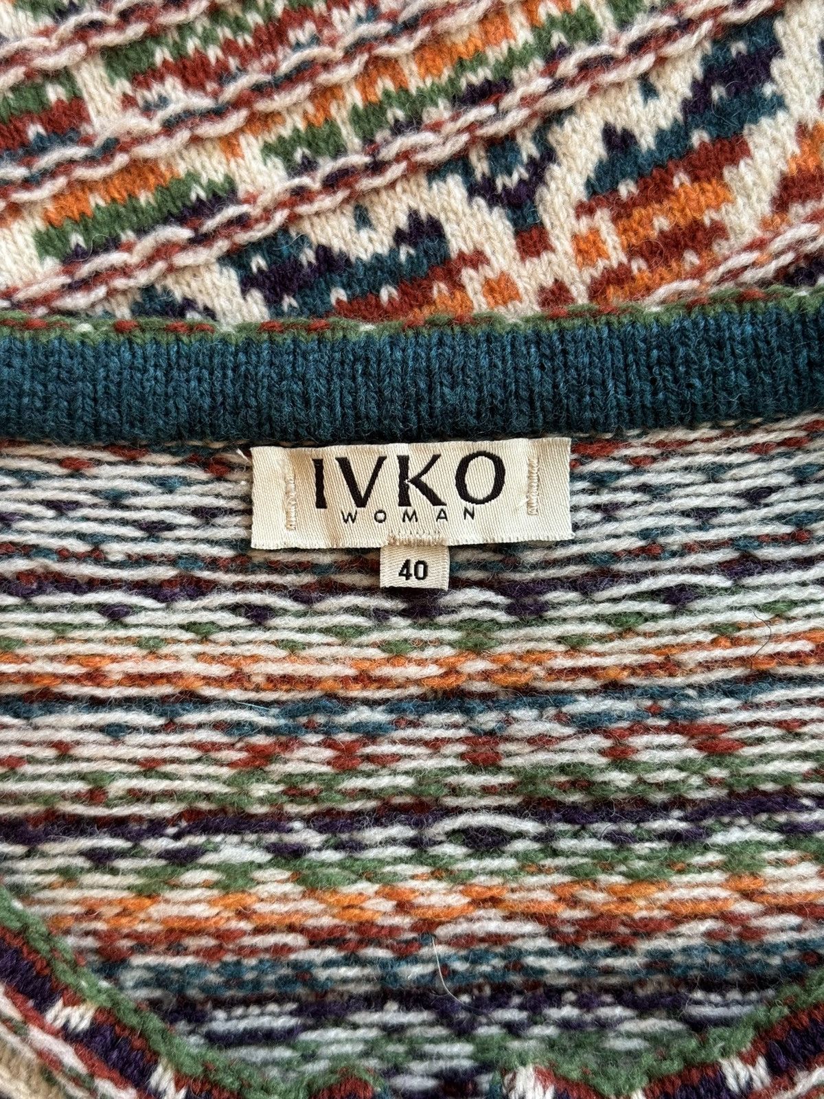 Designer Ivko avant garde wool blend coloured zip cardigan sweater Size S / US 4 / IT 40 - 4 Thumbnail