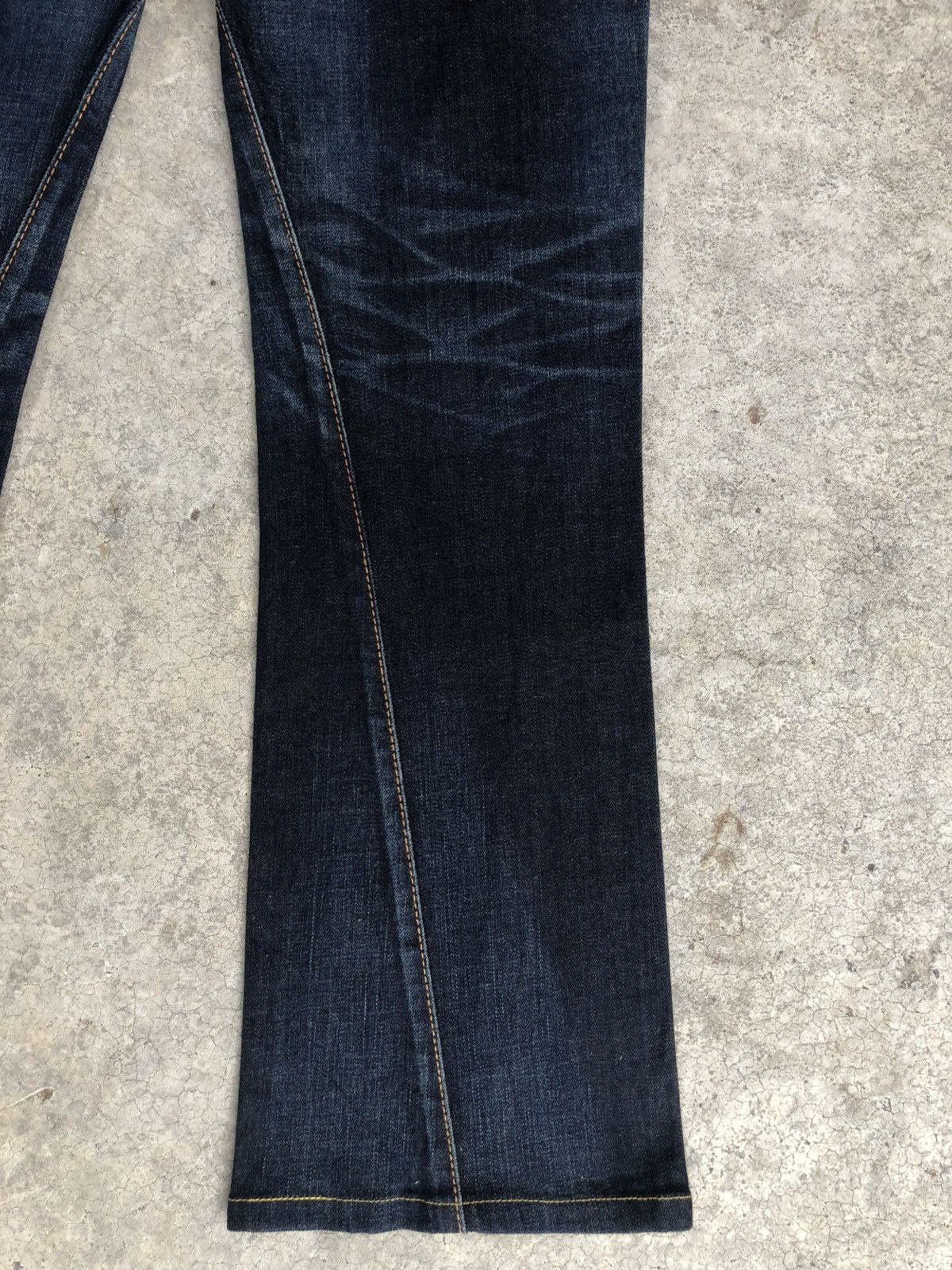 If Six Was Nine Edwin Flared Jeans Bootcut Distressed Back Buckle Size US 33 - 12 Thumbnail