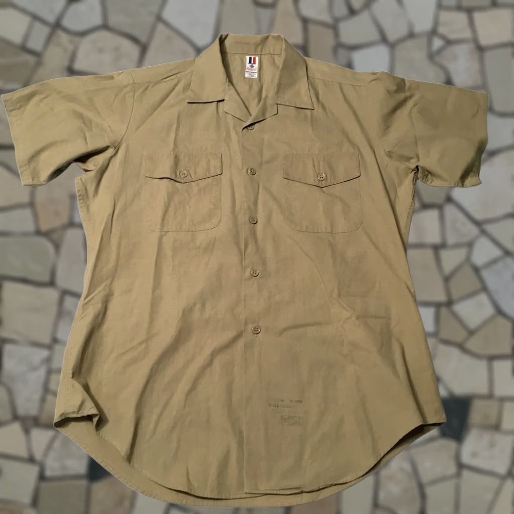 Vintage VINTAGE Flying Cross Shirt Adult Medium Blue Casual Cotton Poly 70s Mens Size US M / EU 48-50 / 2 - 1 Thumbnail