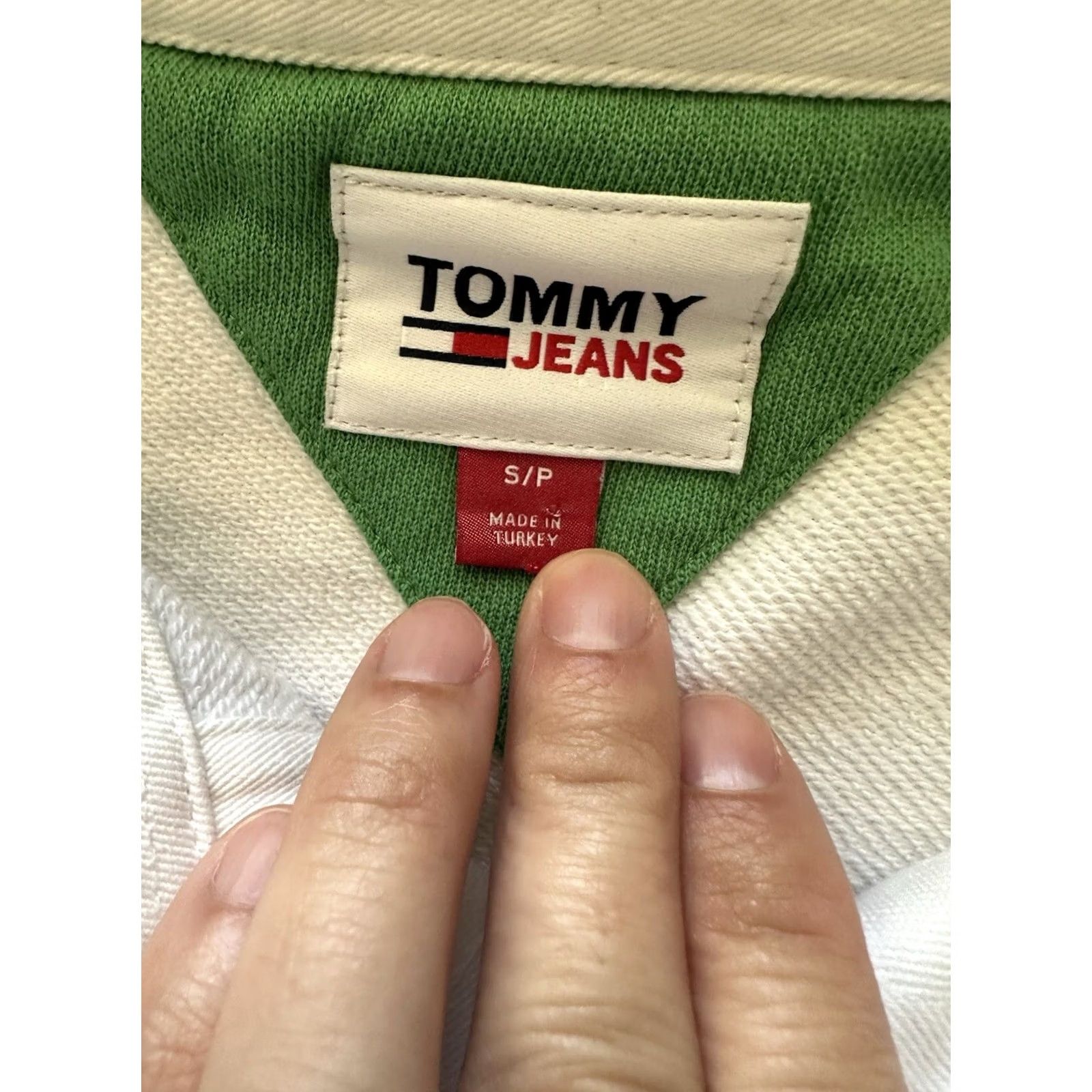 Tommy Hilfiger Tommy Jeans Mens Polo Rugby in Blue White Colorblock Shirt XS? Wait Size US S / EU 44-46 / 1 - 4 Thumbnail