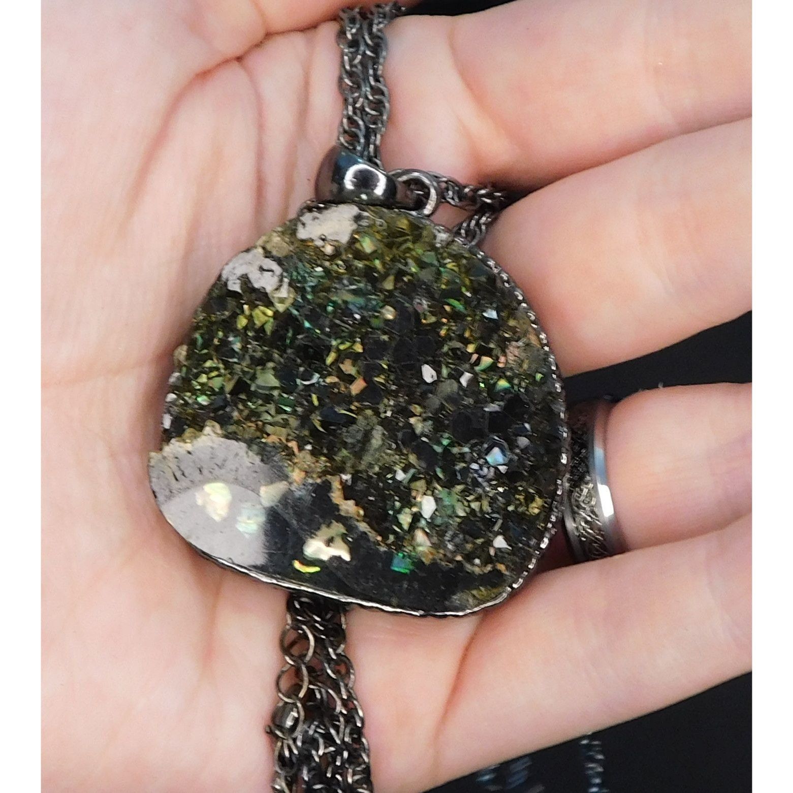 Other Nature Inspired Large Faux Druzy Pendant Necklace Size ONE SIZE - 5 Thumbnail