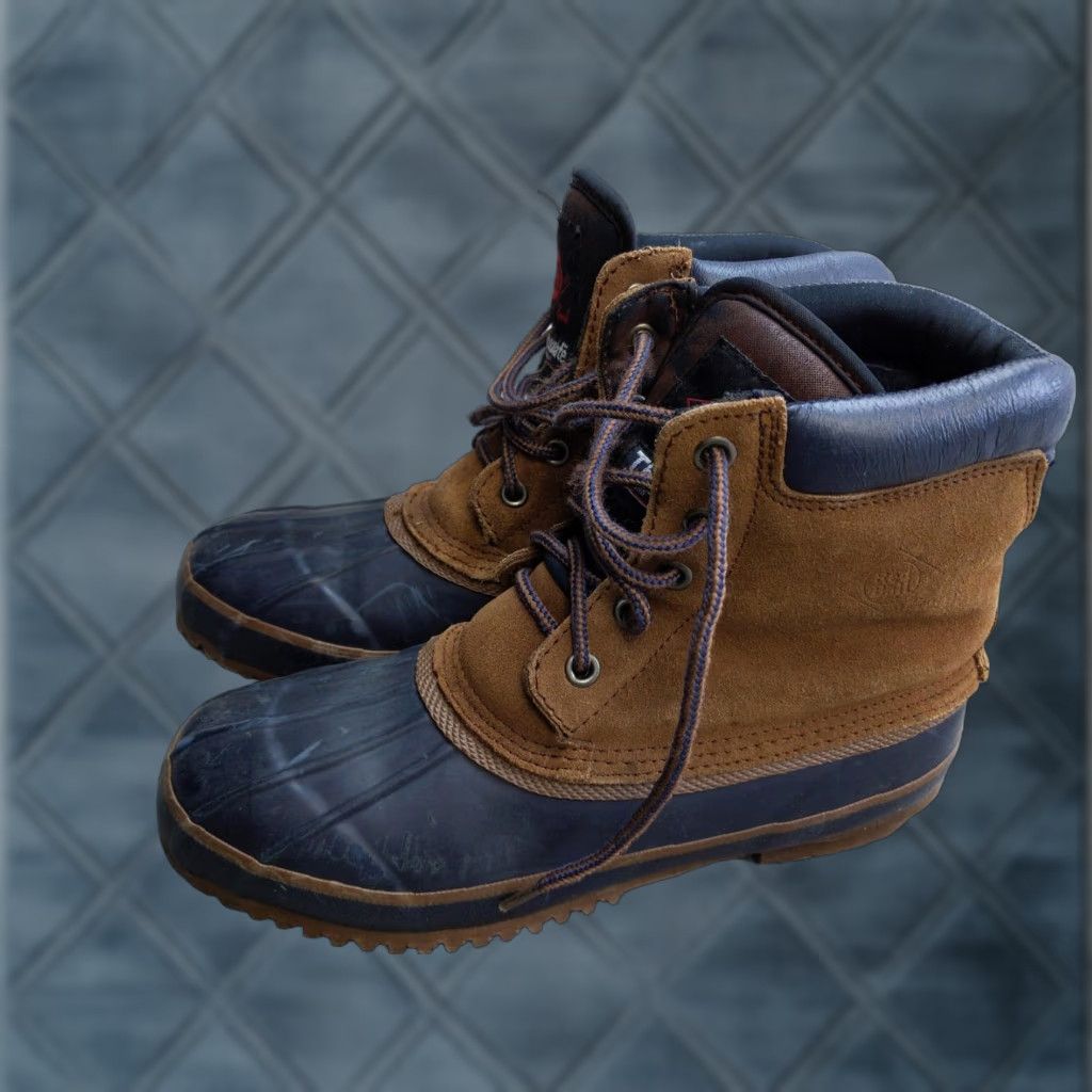 Vintage Red Ball by LaCrosse Mens 10 Brown Suede Thinsulate Waterproof Snow Boot Shoes Winter Indoor Outdoor Size US 10 / EU 43 - 1 Thumbnail