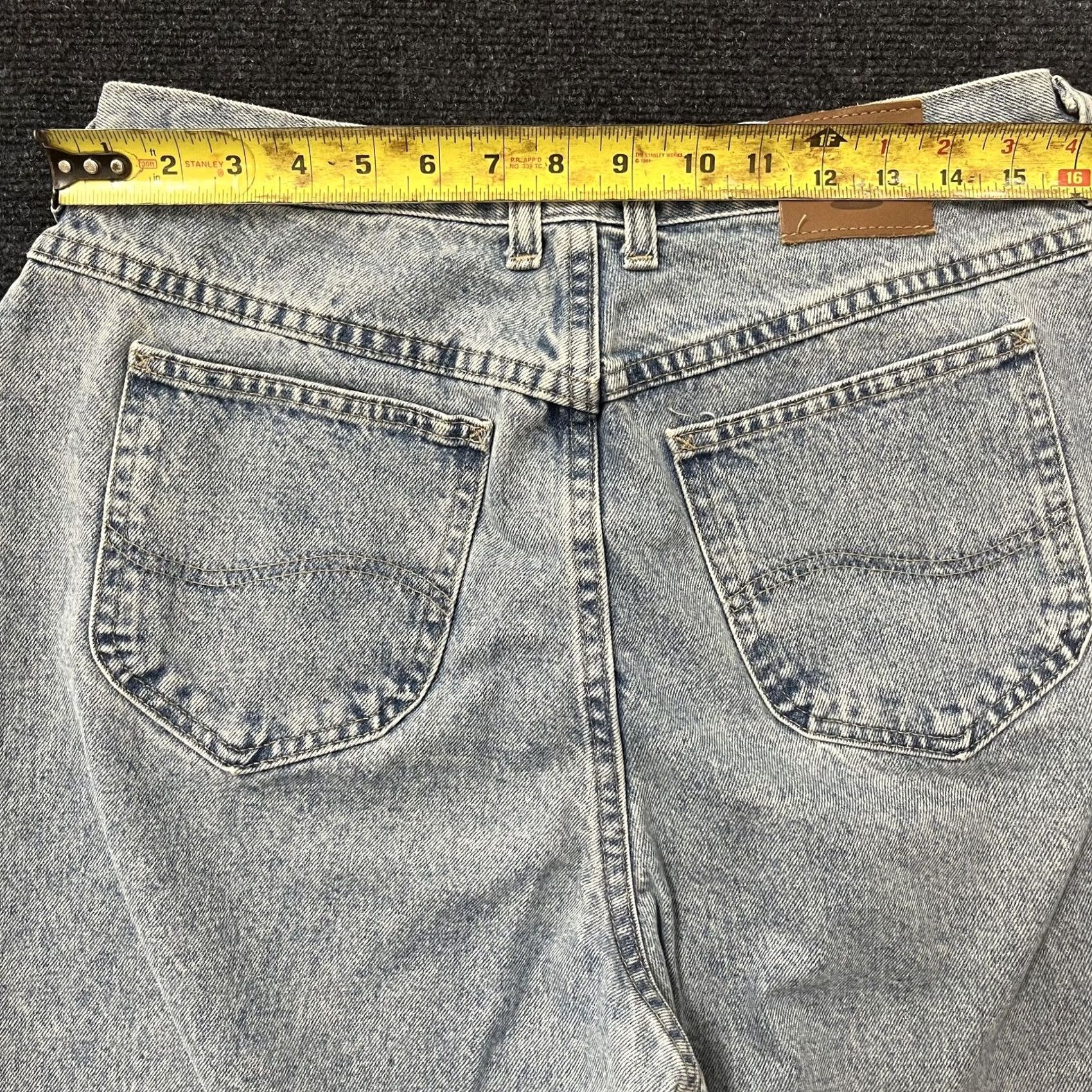 Lee VINTAGE Lee Jeans Womens 28P Blue Acid Wash High Rise Tapered Denim Mom Jeans Size 28" / US 6 / IT 42 - 5 Thumbnail