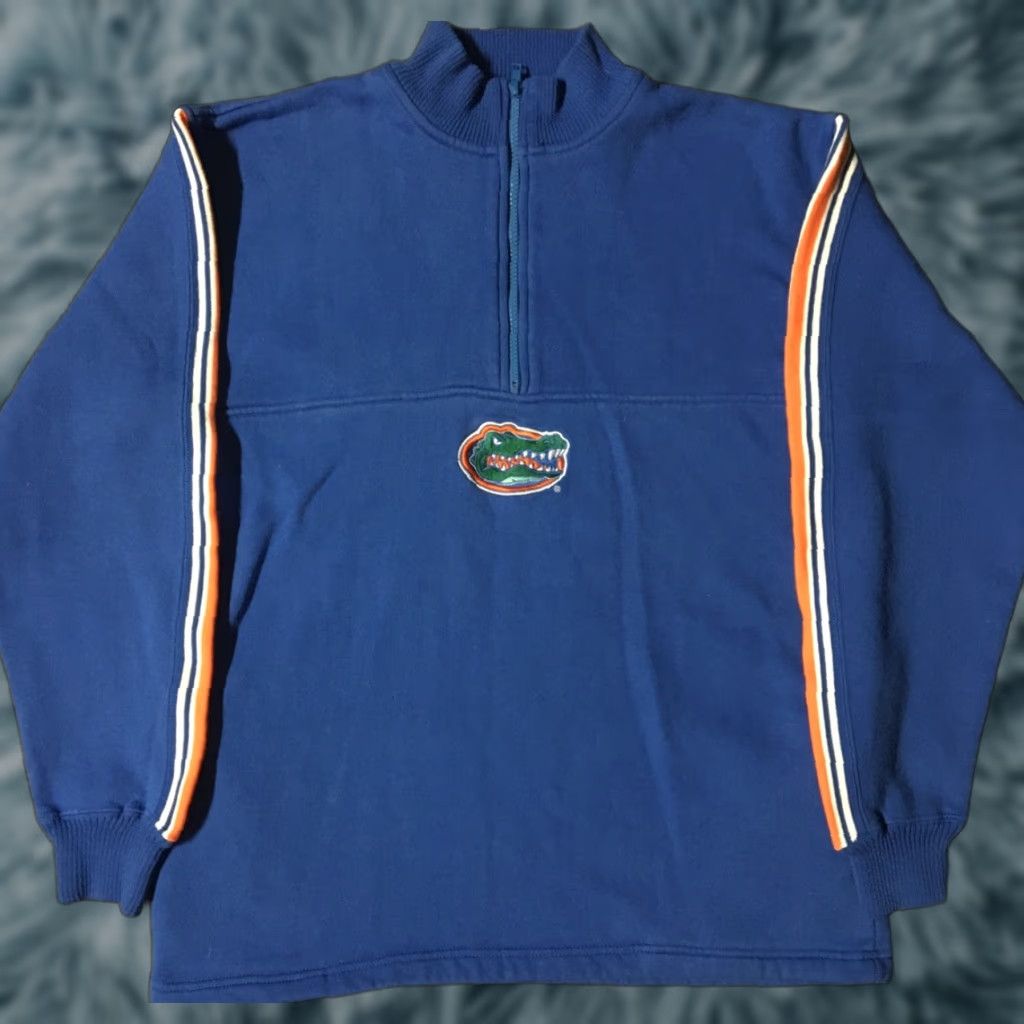 Logo Athletic Vtg 90s Florida Gators 1/2 Zip Hoodie M Blue Striped College Football Logo Athletic Men Size M Shirt? Size US M / EU 48-50 / 2 - 1 Thumbnail