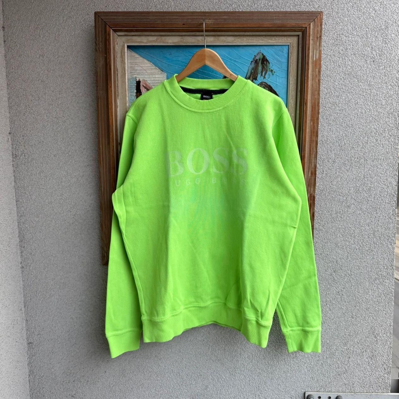 Hugo Boss Hugo Boss Crewneck Sweatshirt Neon Yellow Logo Size US M / EU 48-50 / 2 - 1 Thumbnail