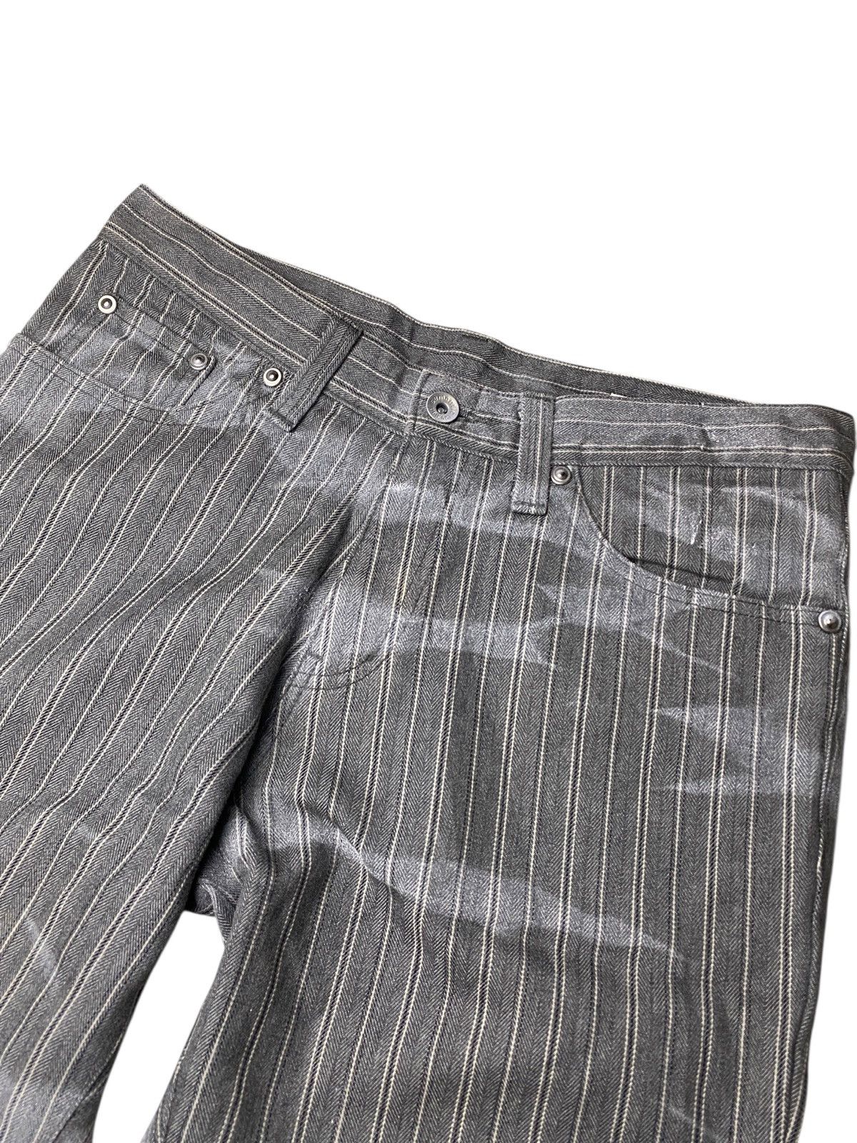 If Six Was Nine 2000's Semantic Design Clawmark Tuxedo Flared Pants Size US 29 - 4 Thumbnail