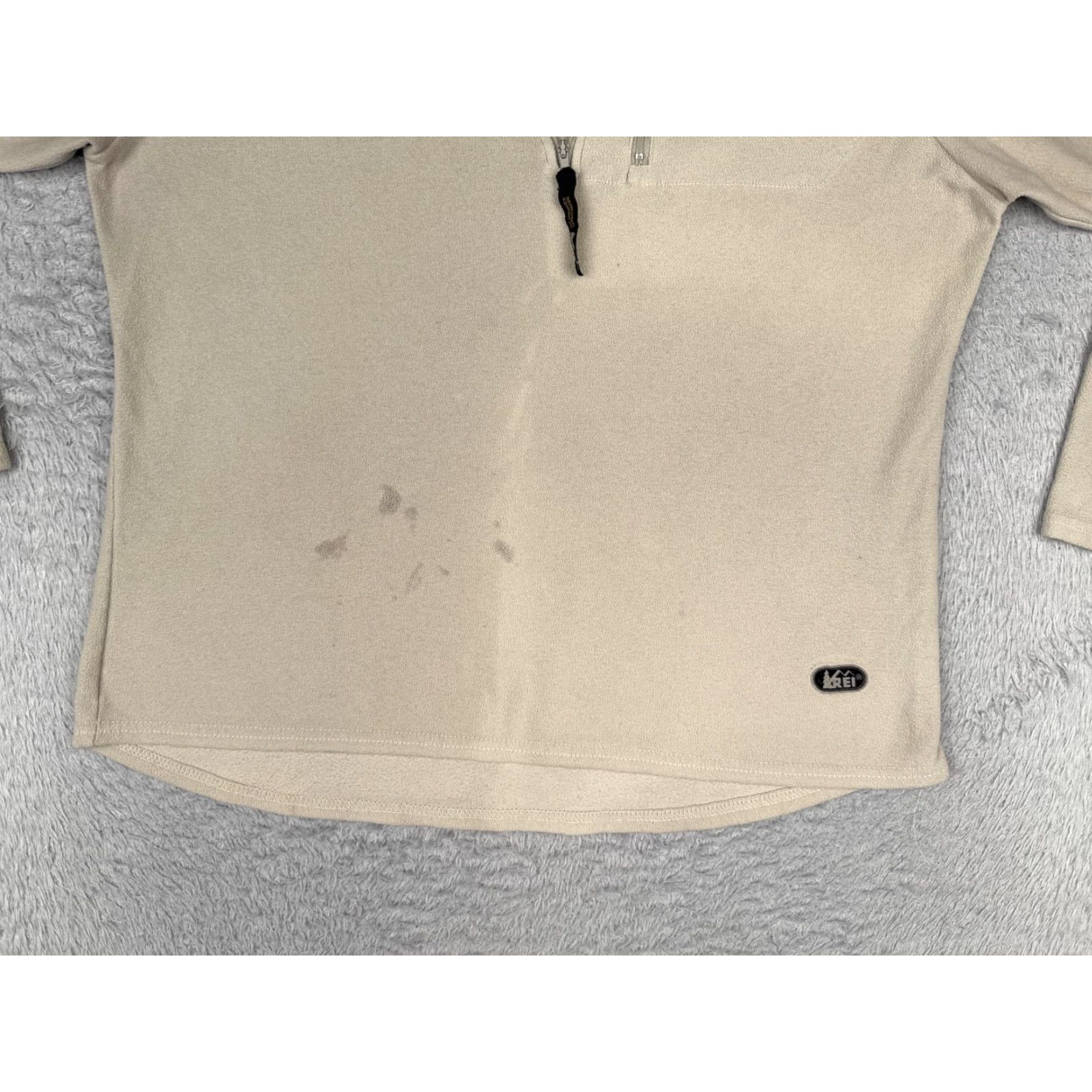 Vintage VINTAGE REI Fleece Pullover Womens L Beige 1/4 Zip Mock Neck 90s Hiking Poly Size L / US 10 / IT 46 - 5 Thumbnail