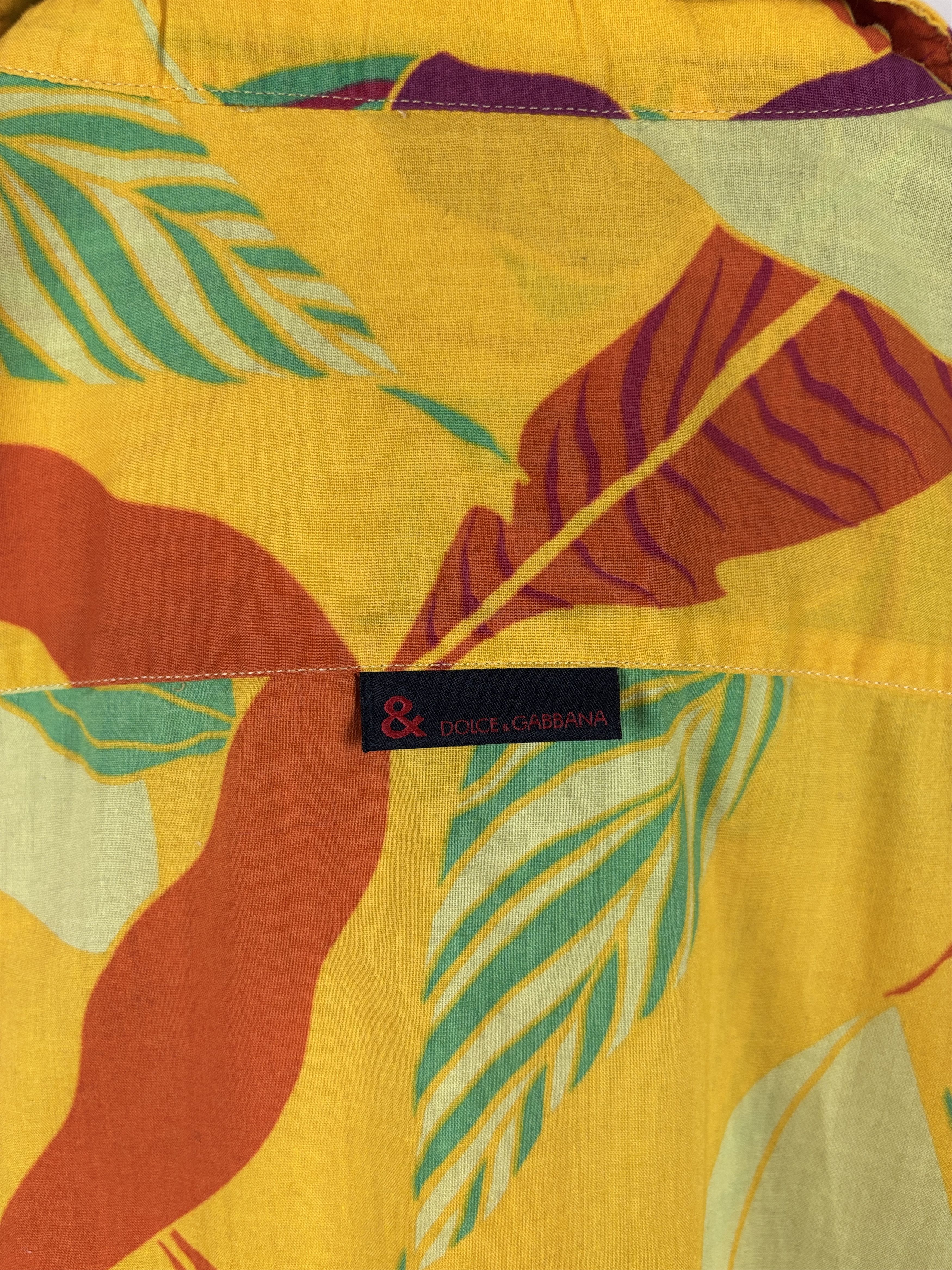 Dolce & Gabbana × Vintage Dolce & Gabbana Hawaiian Floral Short Sleeve Button Shirt 54 Size US L / EU 52-54 / 3 - 10 Thumbnail