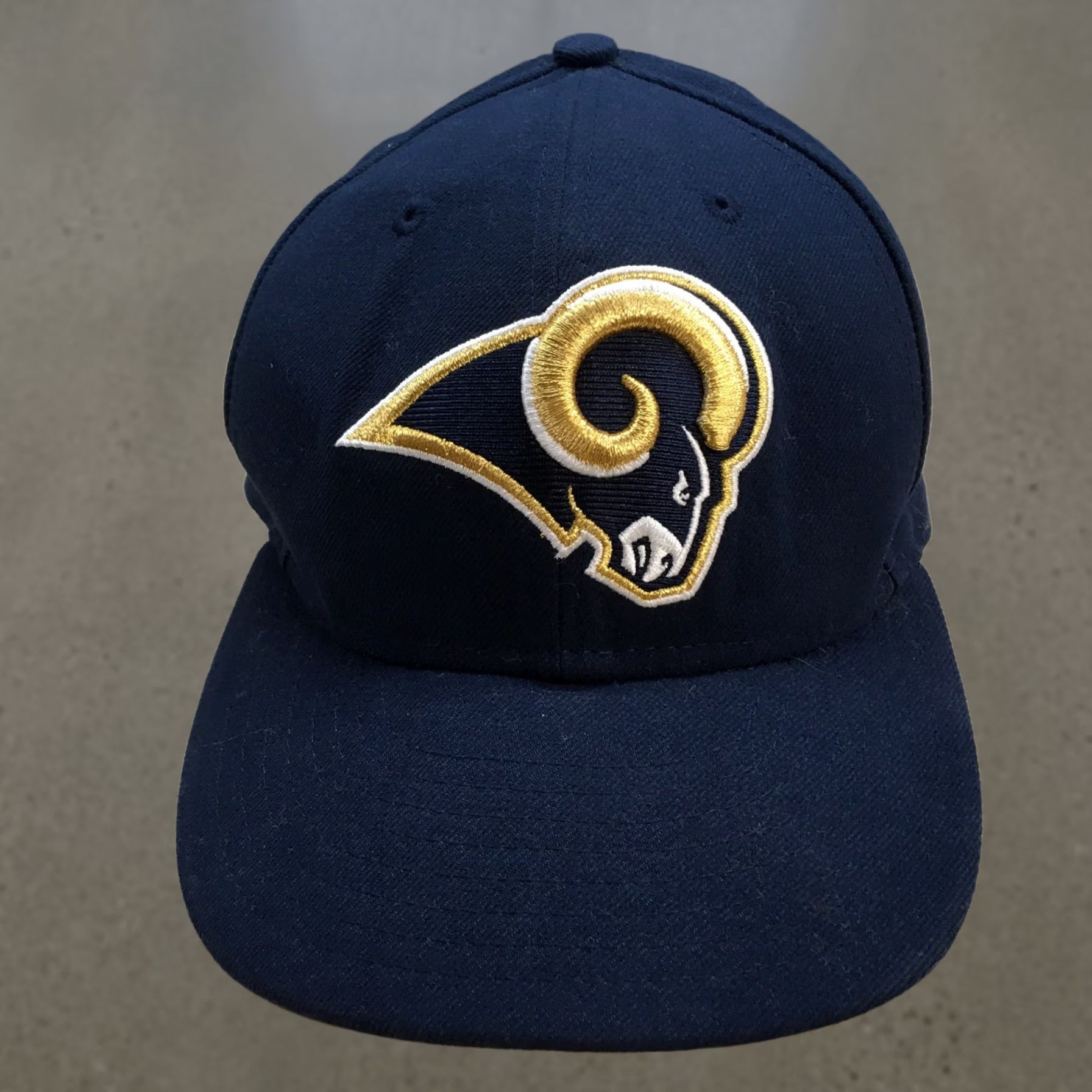 New Era New Era St Louis Rams Fitted Cap Hat Men 7 Blue B59Fifty Flat Brim NFL Team Fan Size ONE SIZE - 1 Thumbnail