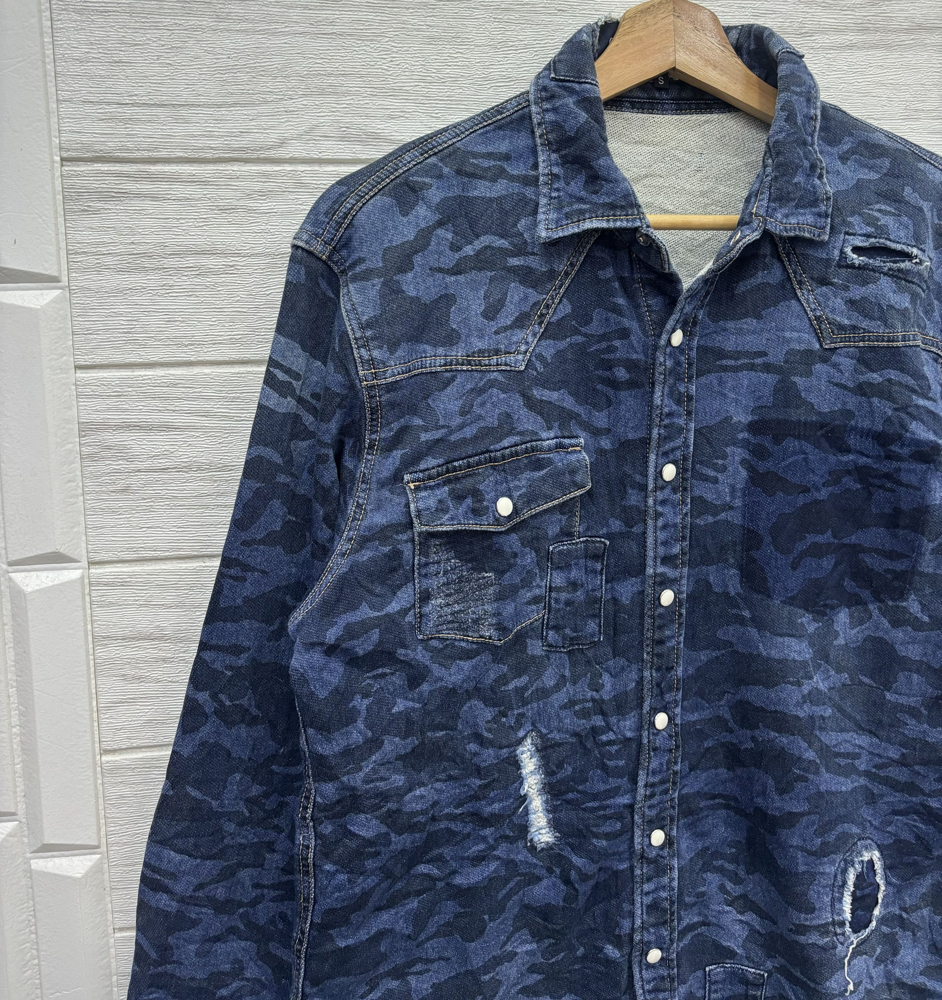 Comme des Garcons COMME DES GARCONS HOMME BORO PATCHWORK CAMO BUTTON SHIRT Size US S / EU 44-46 / 1 - 8 Thumbnail