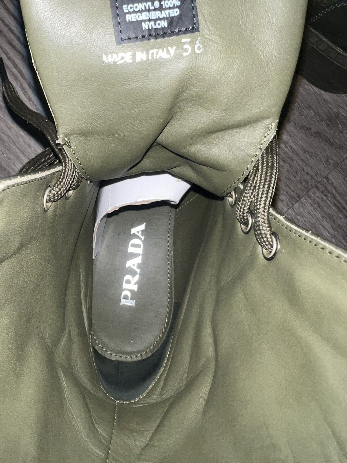 Prada Prada Leather Combat Boots Size US 6 / IT 36 - 6 Thumbnail