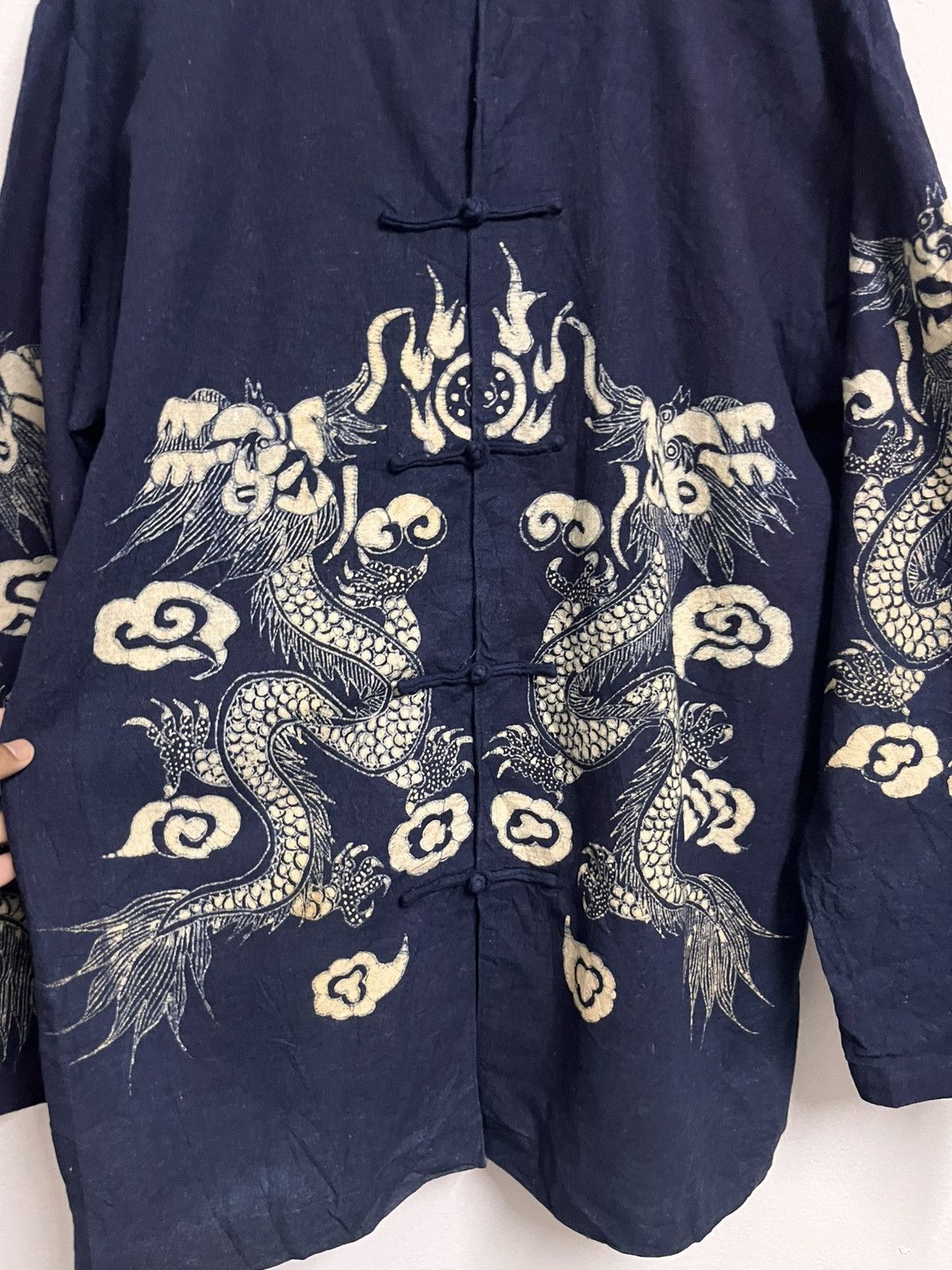 Comme des Garcons vintage 90s dragon indigo kapital-inspired kimono Size US L / EU 52-54 / 3 - 6 Thumbnail