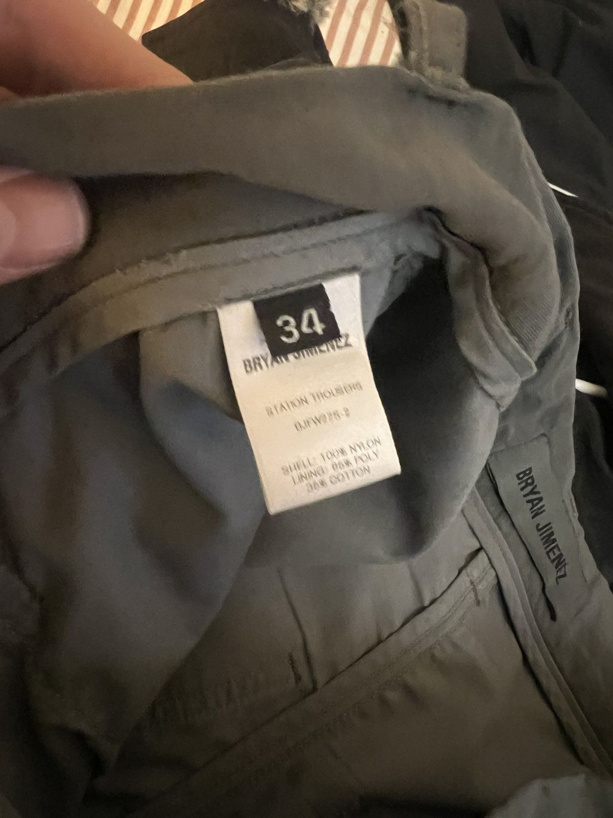 Bryan Jimenez Bryan Jimenez Nylon Station Trousers Size US 35 - 12 Thumbnail