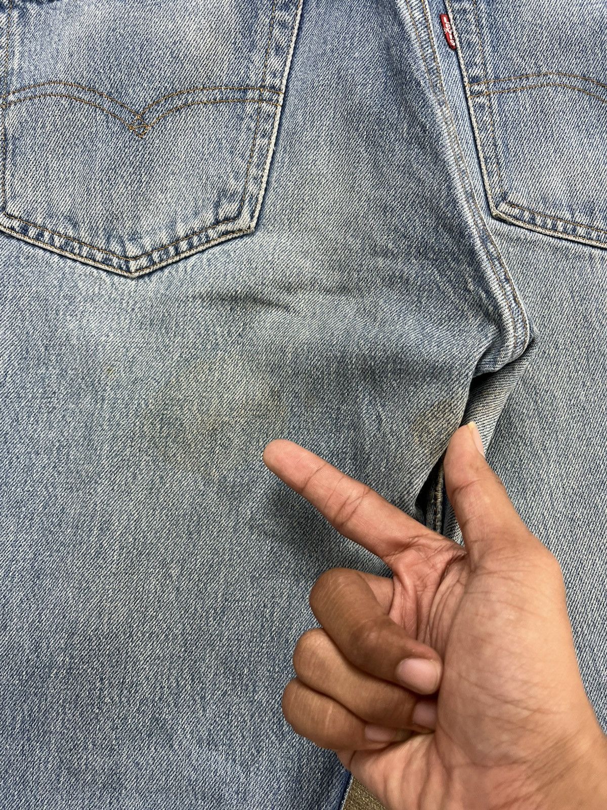 Levi's Vintage Clothing 🇺🇸1990s Vintage Levis 501XX 29x36 Light Blue Straight Jeans Size US 29 - 18 Thumbnail