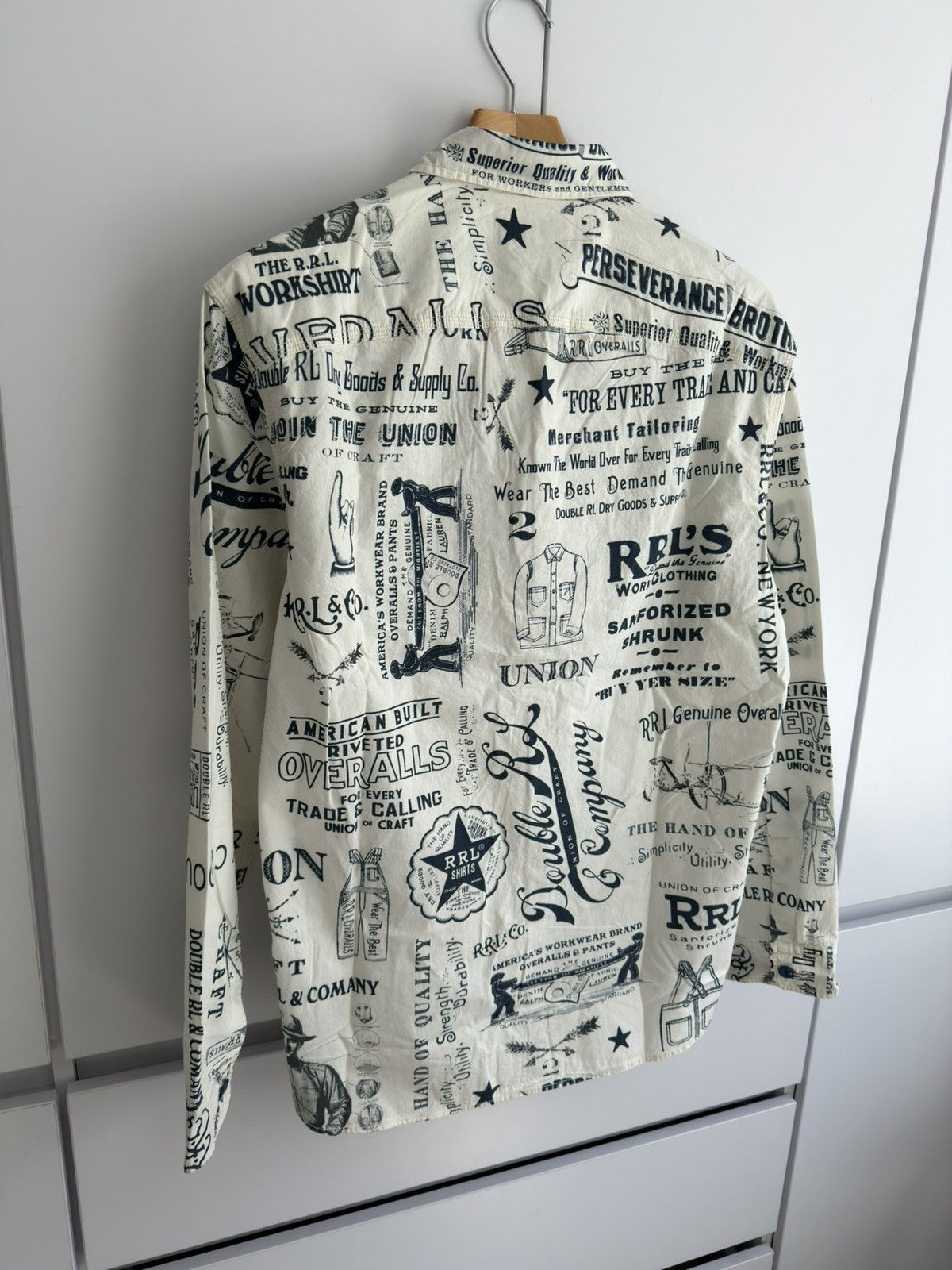 RRL Ralph Lauren RRL Ralph Lauren Poplin Graphic Workshirt Size US M / EU 48-50 / 2 - 8 Thumbnail