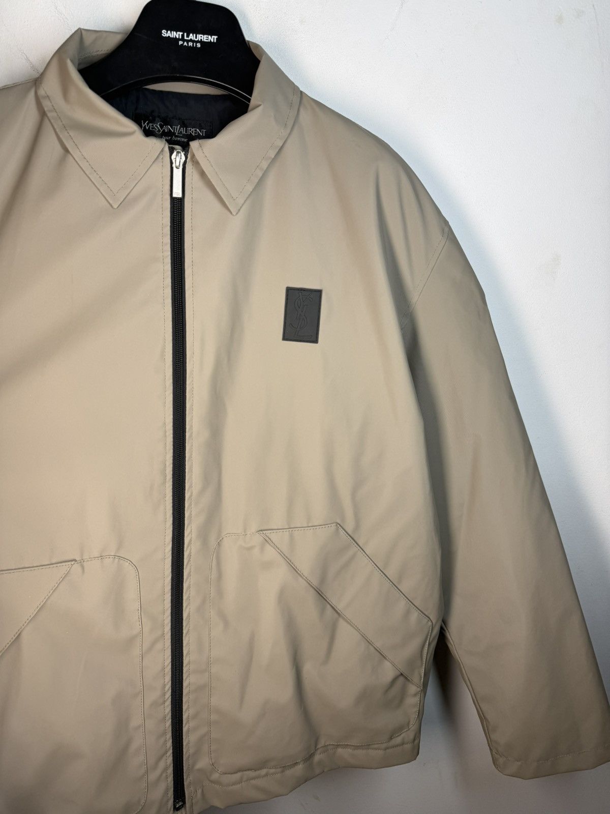 Yves Saint Laurent Waterproof YSL Jacket Classic Zip Up Collar Vintage Logo y2k Size US L / EU 52-54 / 3 - 12 Thumbnail
