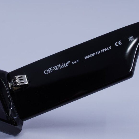 Off-White Off-White OERI140 TROY 1007 Sunglasses Black Rectangle Frame Size ONE SIZE - 6 Thumbnail