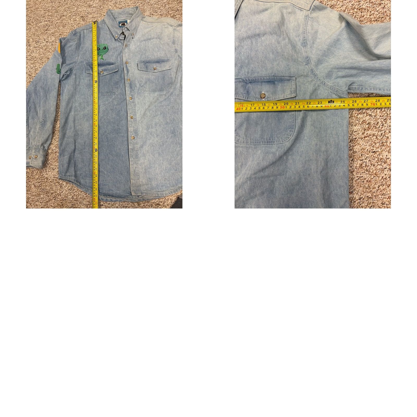 Vintage VINTAGE Bear Back Denim Jacket Shirt? Size US L / EU 52-54 / 3 - 8 Thumbnail