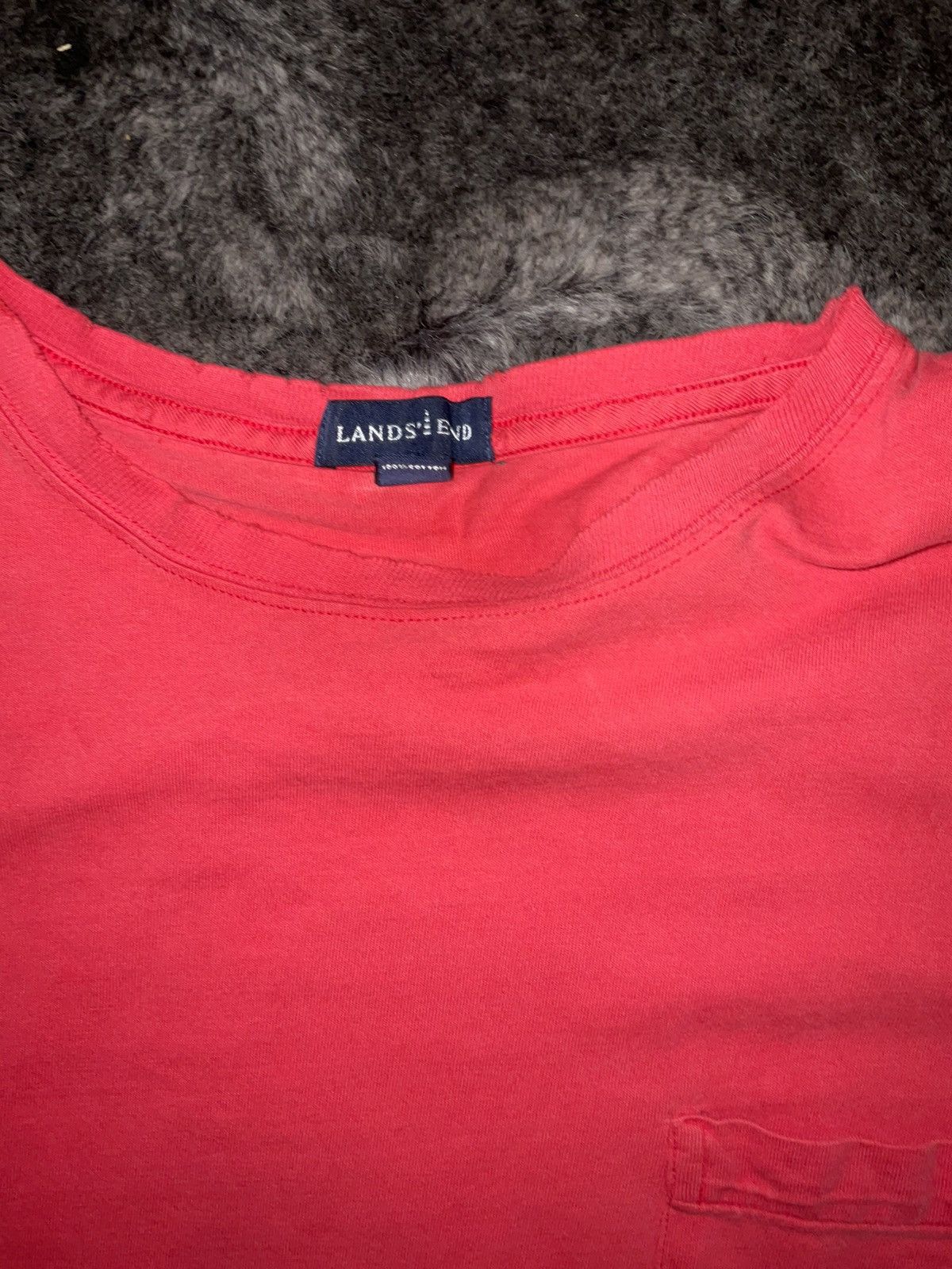 Lands' End Vintage Red Lands end pocket tee Size US L / EU 52-54 / 3 - 3 Thumbnail