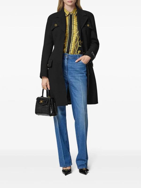 Versace o1s22i1n1024 The Cut Of Silk Shirt in Multicolor Size M / US 6-8 / IT 42-44 - 2 Thumbnail