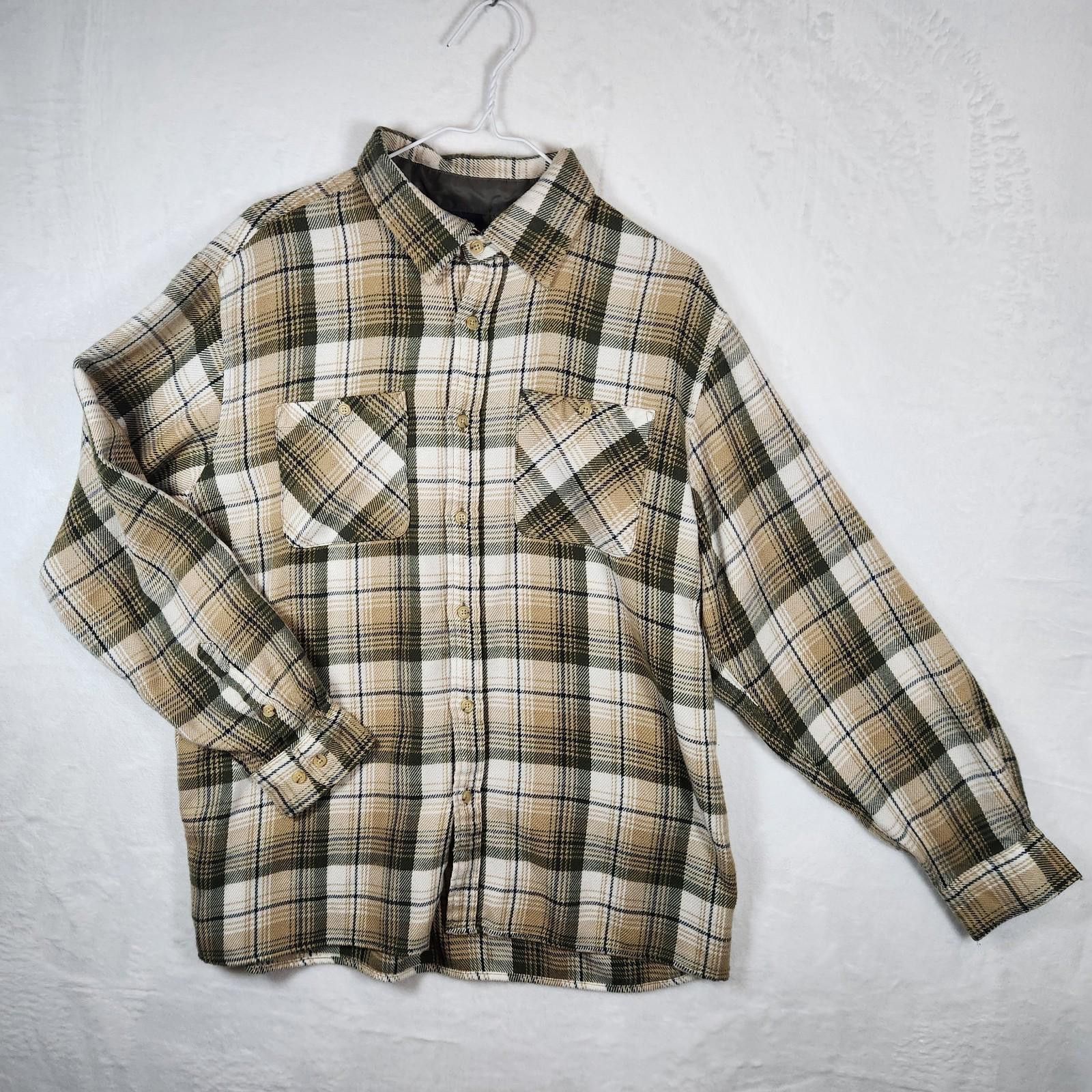 Blair Vintage John Blair Tan Plaid Flannel Size Medium Size US M / EU 48-50 / 2 - 1 Thumbnail