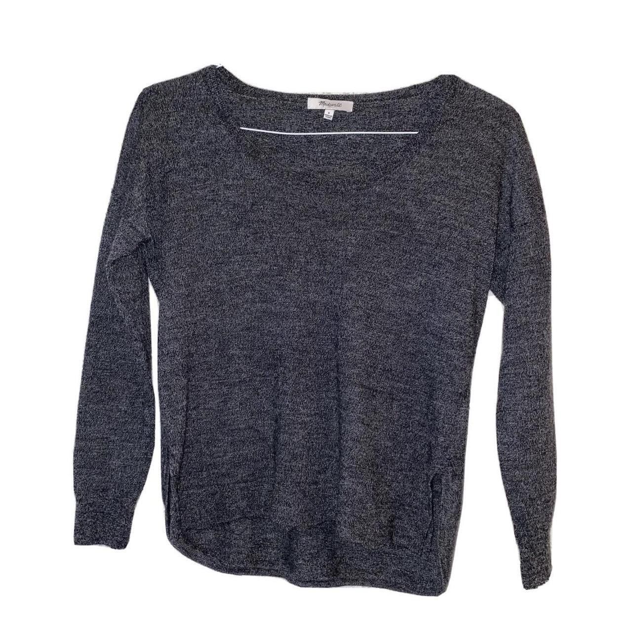 Image of Cashmere Wool x Coloured Cable Knit Sweater Madewell Small 100% Merino Wool Grey Crew Neck Sweater,