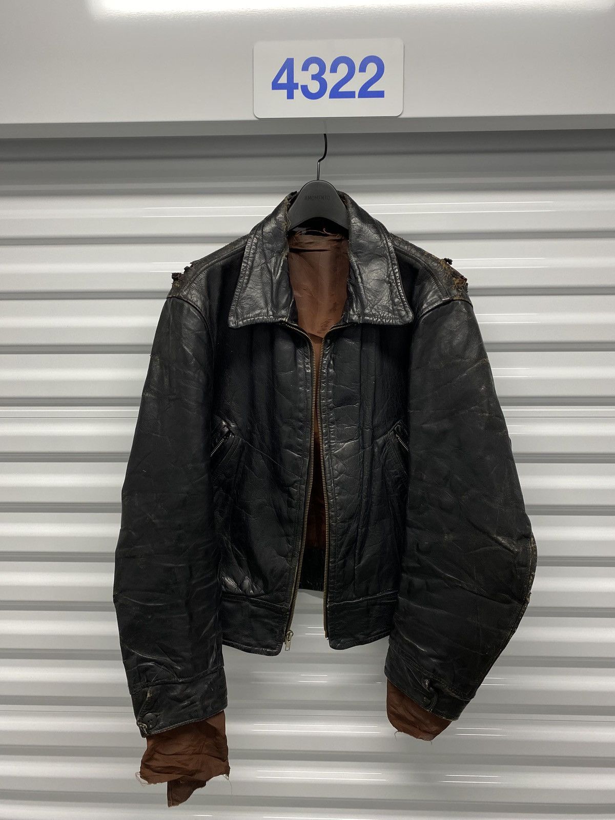 Vintage Enfants Riche Déprimés Style THRASHED 60s leather jacket Size US M / EU 48-50 / 2 - 2 Thumbnail