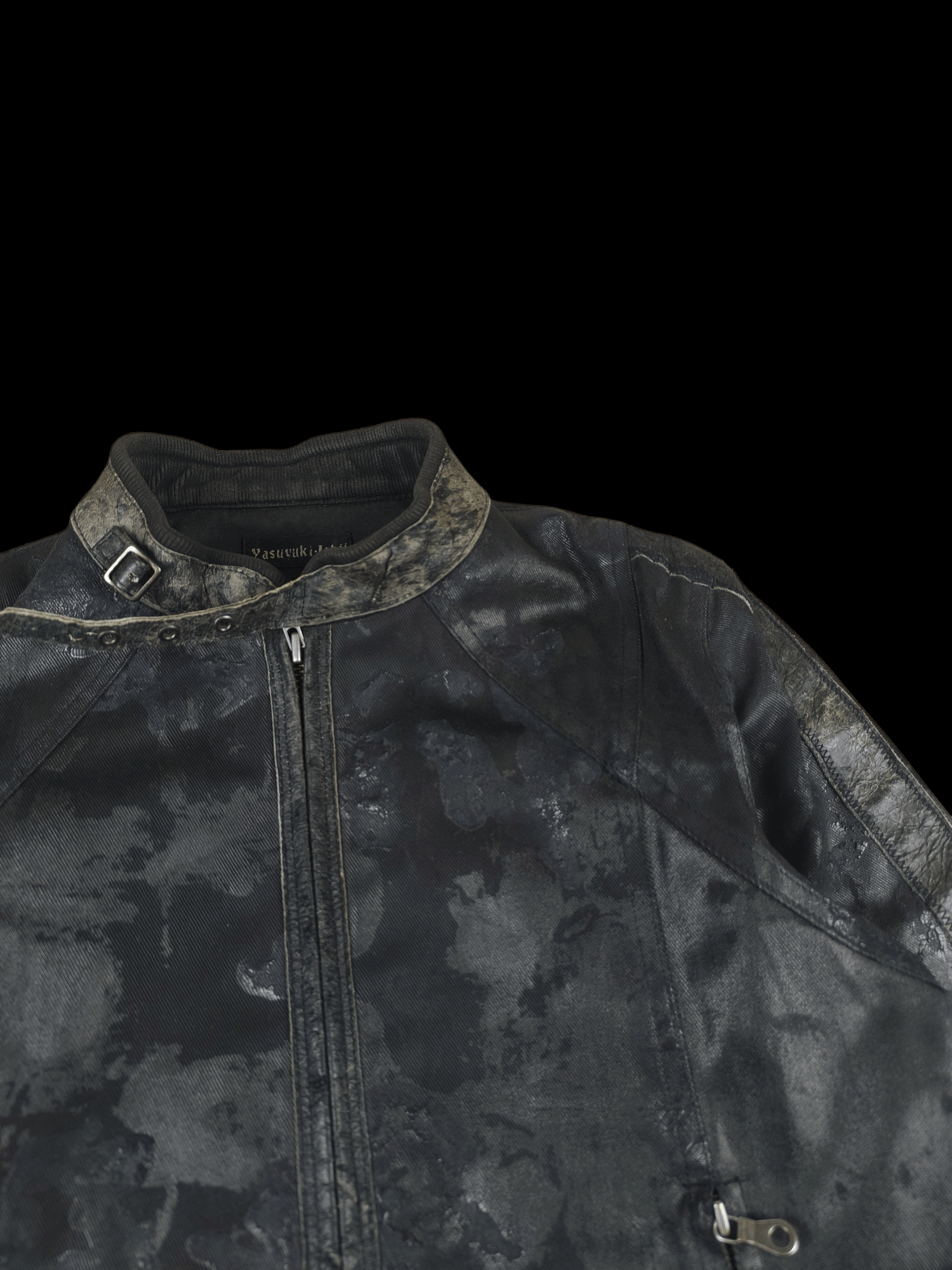Yasuyuki Ishii yasuyuki ishii apocalyptic leather & waxed jacket Size US M / EU 48-50 / 2 - 2 Thumbnail
