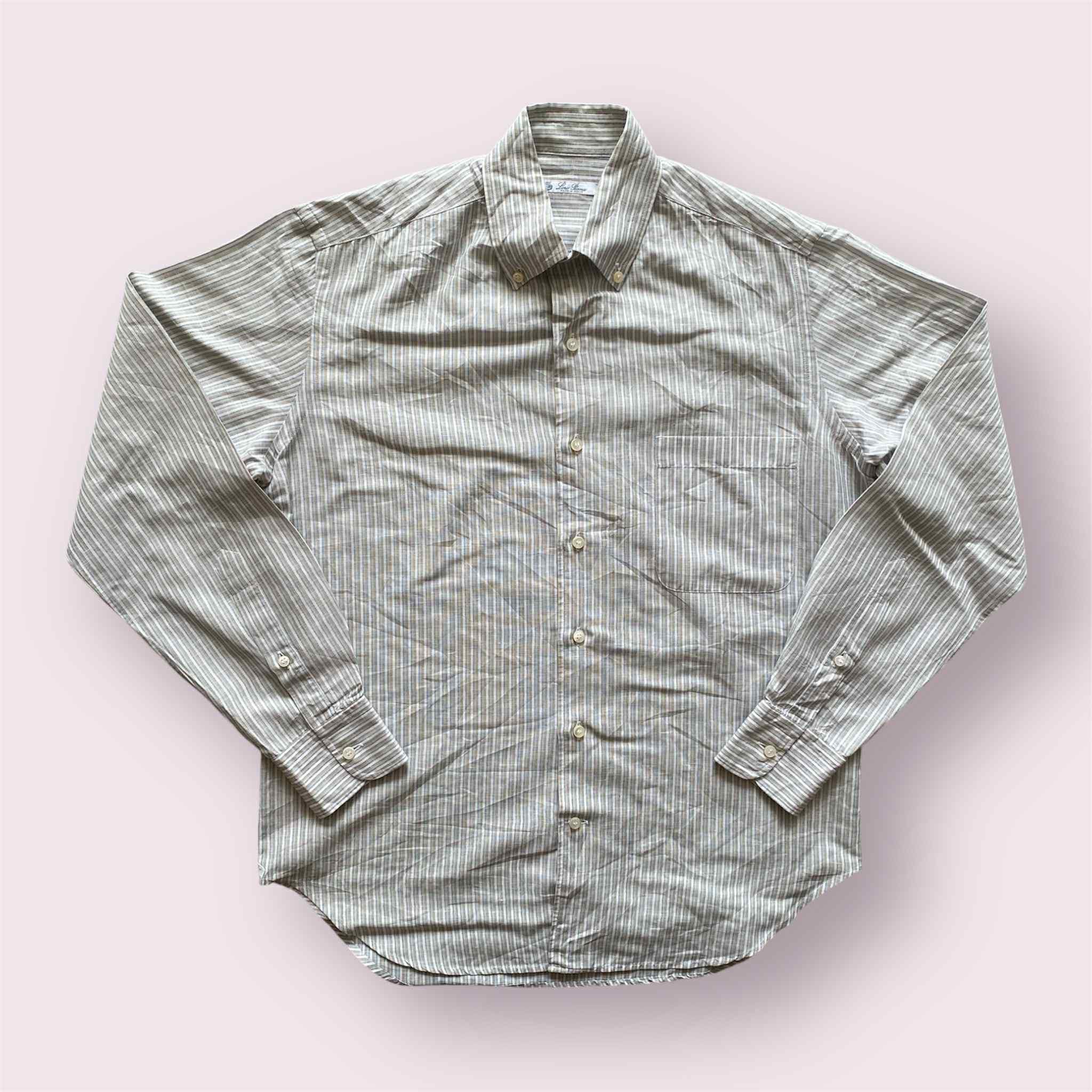 Loro Piana Loro Piana Button Up Striped Clean Official Cotton Shirt Size US M / EU 48-50 / 2 - 1 Thumbnail