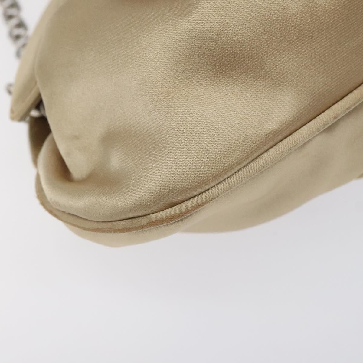 Salvatore Ferragamo Salvatore Ferragamo Gancini Chain Shoulder Bag Satin Beige Size ONE SIZE - 15 Thumbnail