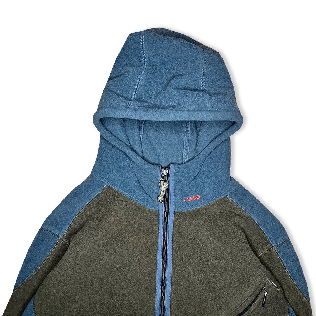 Nike 2001 Nike Technical Panelled Double Zip Hooded Fleece Size US S / EU 44-46 / 1 - 4 Thumbnail