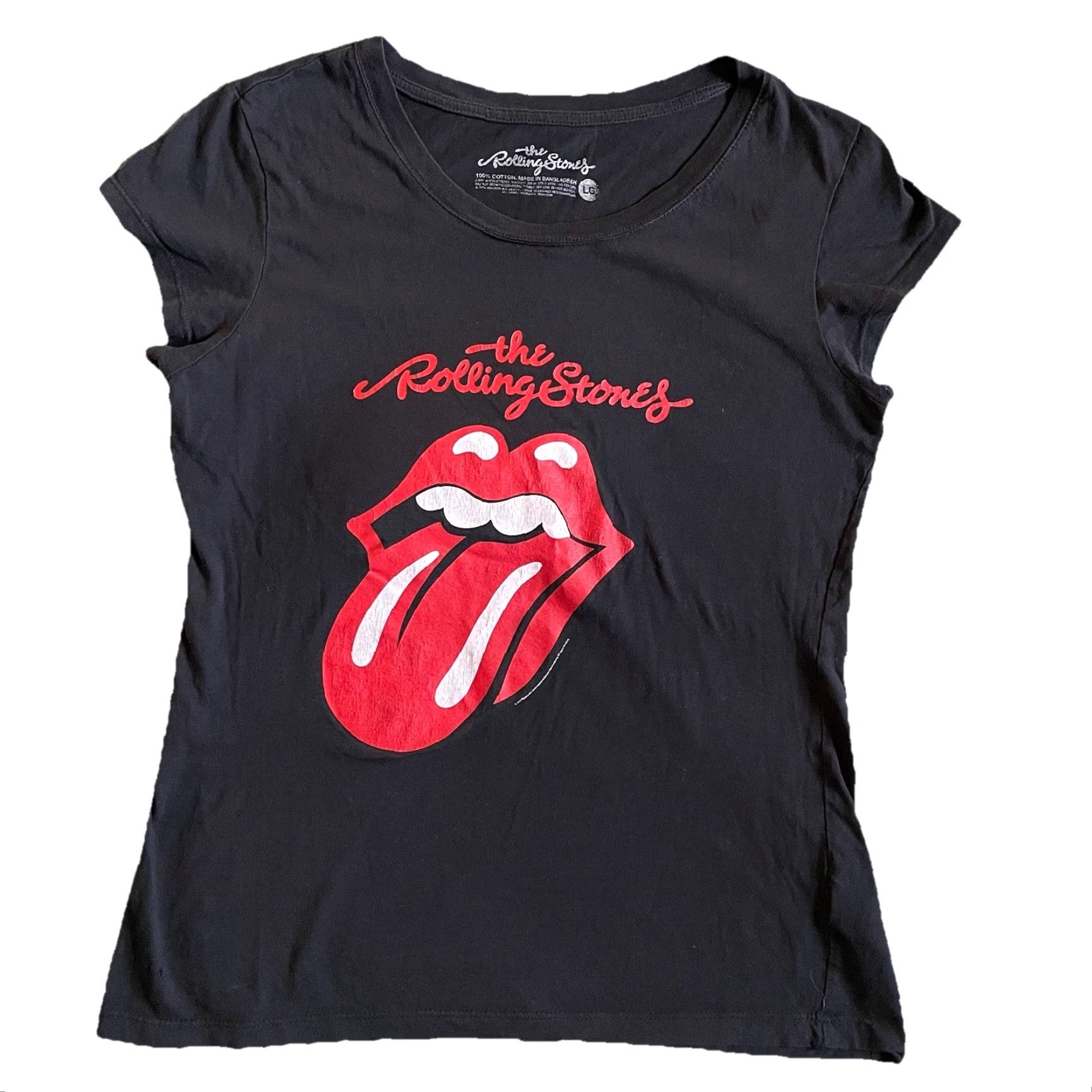 Vintage VINTAGE Rolling Stones Shirt Women’s L Rock Roll Band Tee T-shirt Black Red Lips Size L / US 10 / IT 46 - 3 Thumbnail