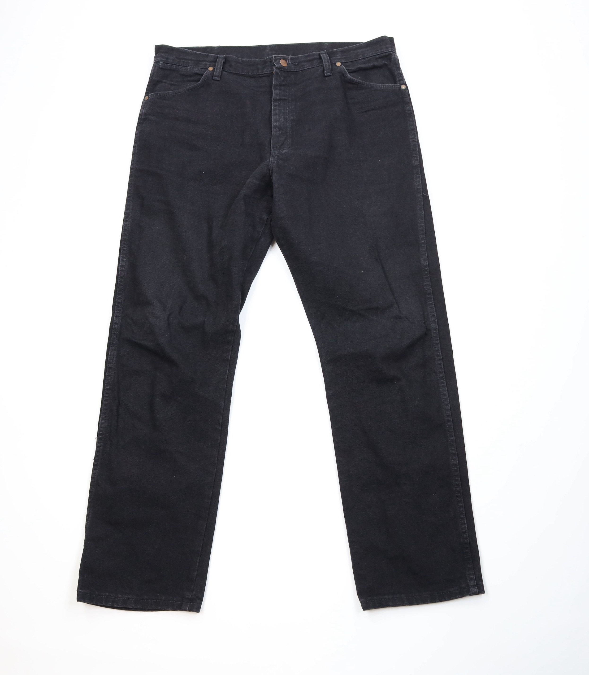 Wrangler Vintage Y2K Wrangler Wide Leg Western Denim Jeans Black Size US 38 / EU 54 - 1 Thumbnail