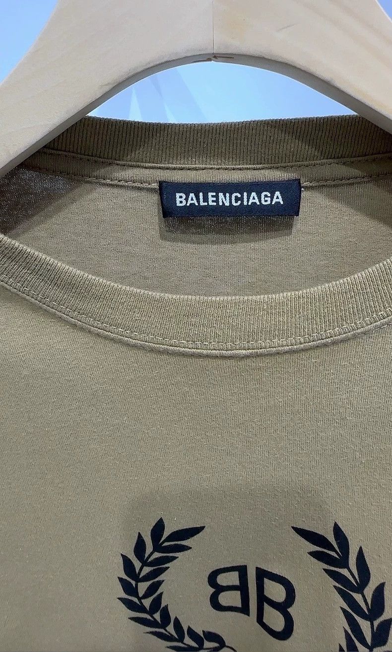 Balenciaga Balenciaga Wheat Ear BB Khaki Short Sleeve Size US M / EU 48-50 / 2 - 3 Thumbnail